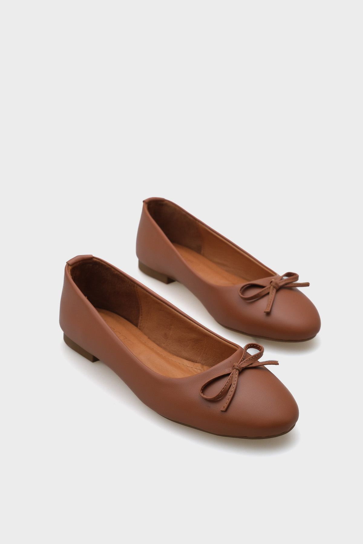 بابیت آبی زنانه کمان تعظیم چرمی واقعی با باله بینی گرد Capone Outfitters - Capone Outfitters - کاپونه اوتفیلتر - آپارتمان باله