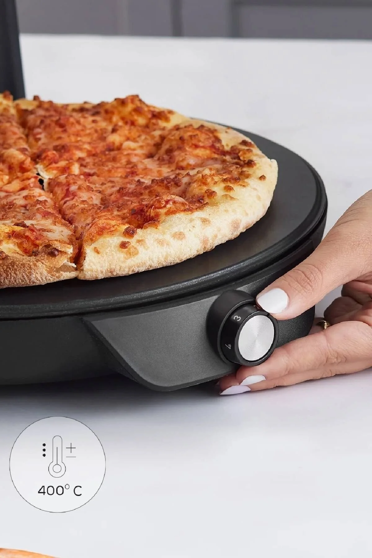 نان پز GASTRO 10 IN 1 PIZZA LAHMACUN AND TANDOORI BREAD MACHINE BIODIAMOND مشکی MATTE اورجینال Karaca