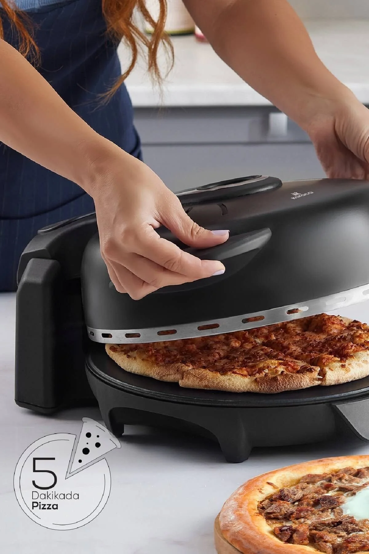 نان پز GASTRO 10 IN 1 PIZZA LAHMACUN AND TANDOORI BREAD MACHINE BIODIAMOND مشکی MATTE اورجینال Karaca