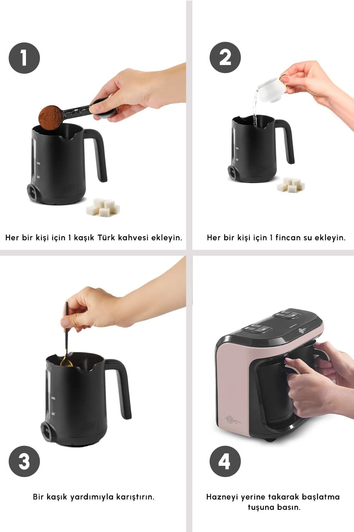 قهوه ساز ترک ترکی دوتایی DUET AROMA ROSEGOLD 10 CUP اورجینال Karaca