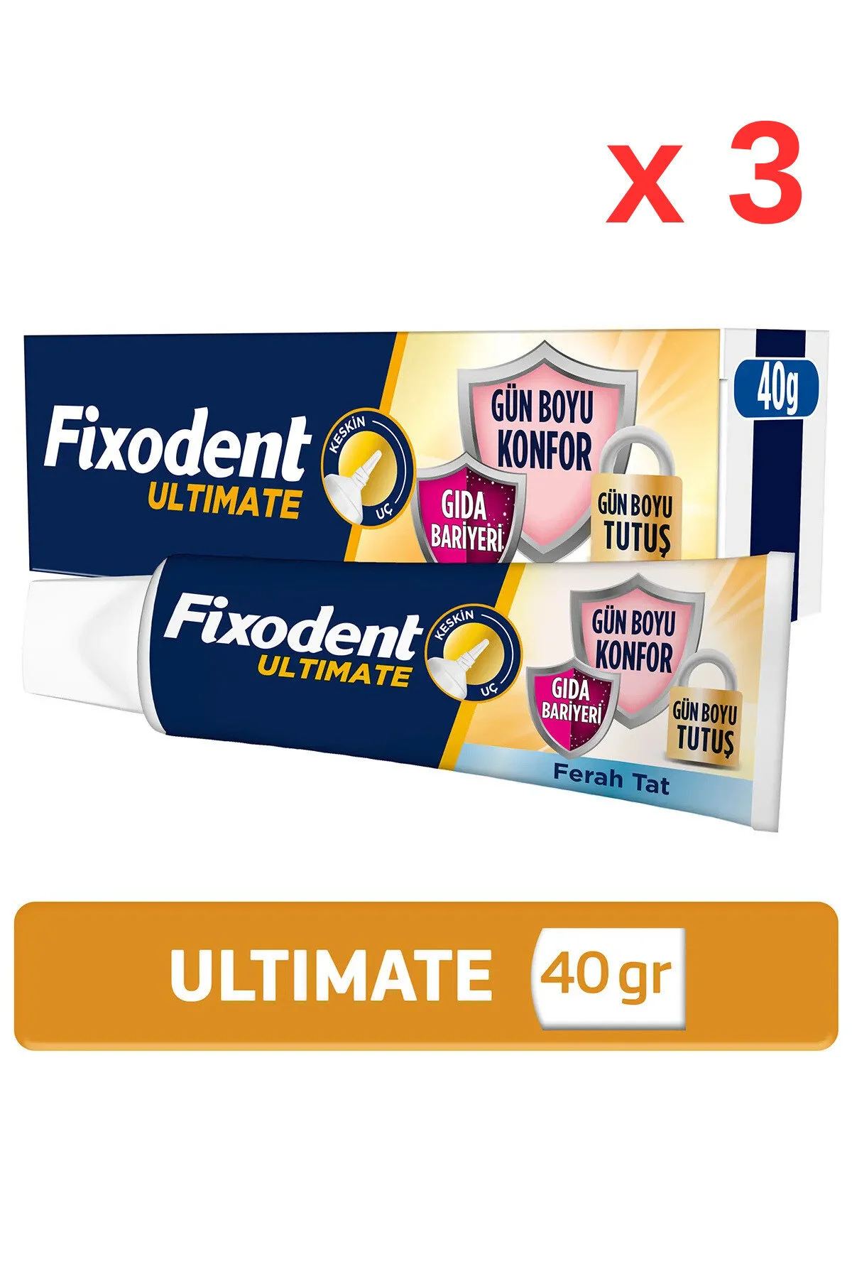 مراقبت از دندان مصنوعی کرم چسب فره تات آلتیمیت 40 گرم 3 عدد اورجینال Fixodent