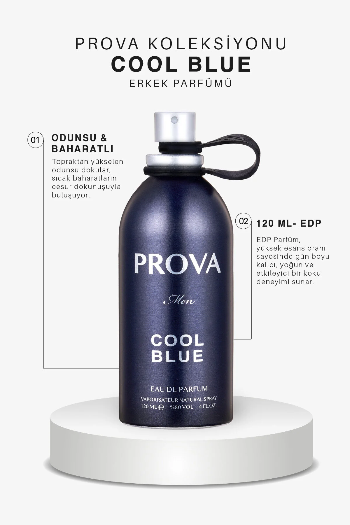 Prova عطر مردانه Cool Blue ادوپرفیوم Woody Spice 120 میلی لیتر