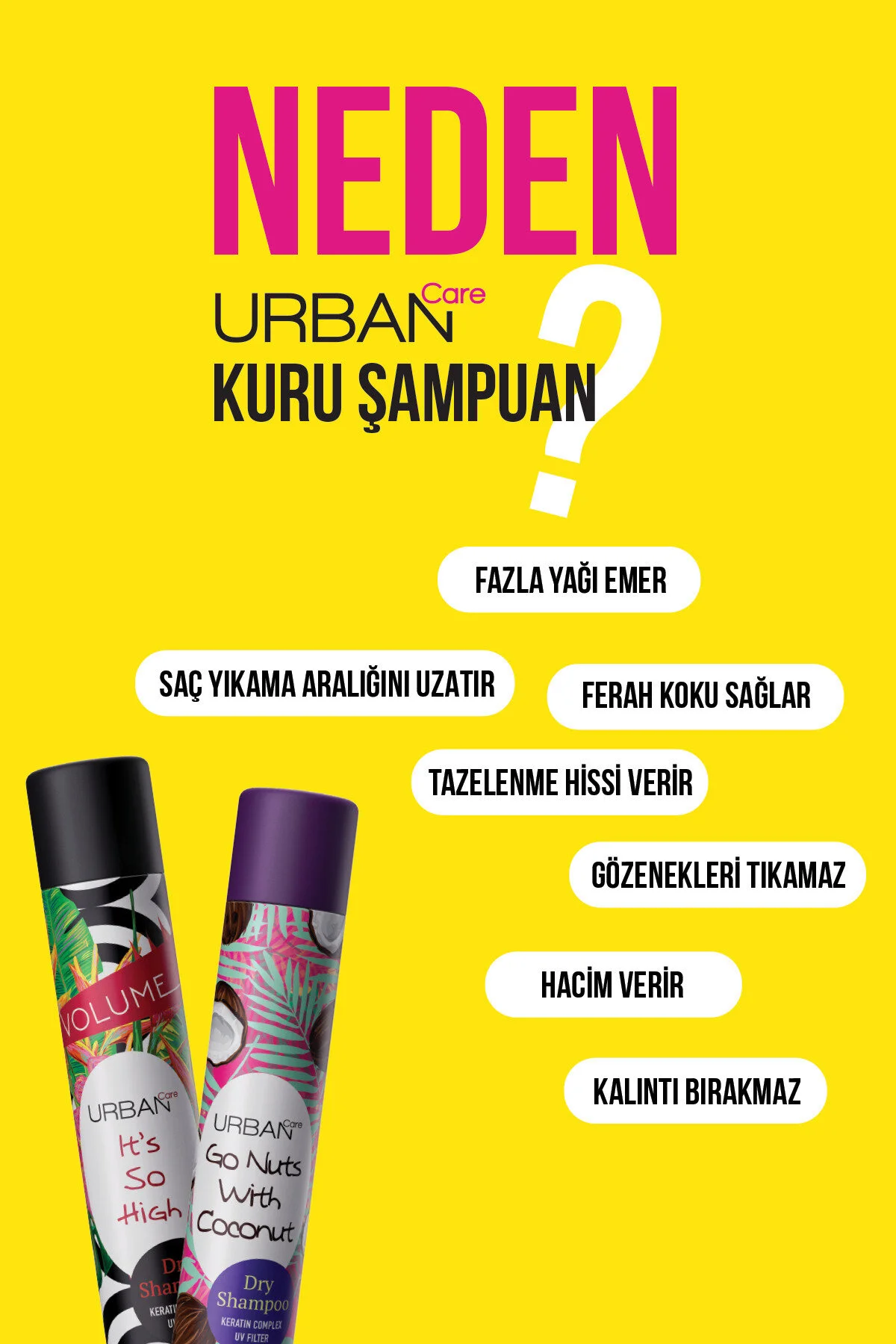 شامپوی خشک حجم دسته گل رز با تأکید بر Urban Care