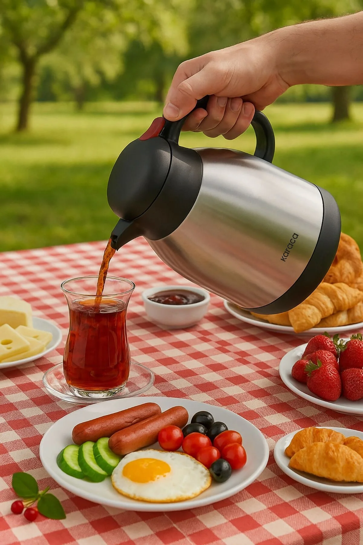 فلاسک THERMOS STEEL TANTUM INOX 2 LT اورجینال Karaca