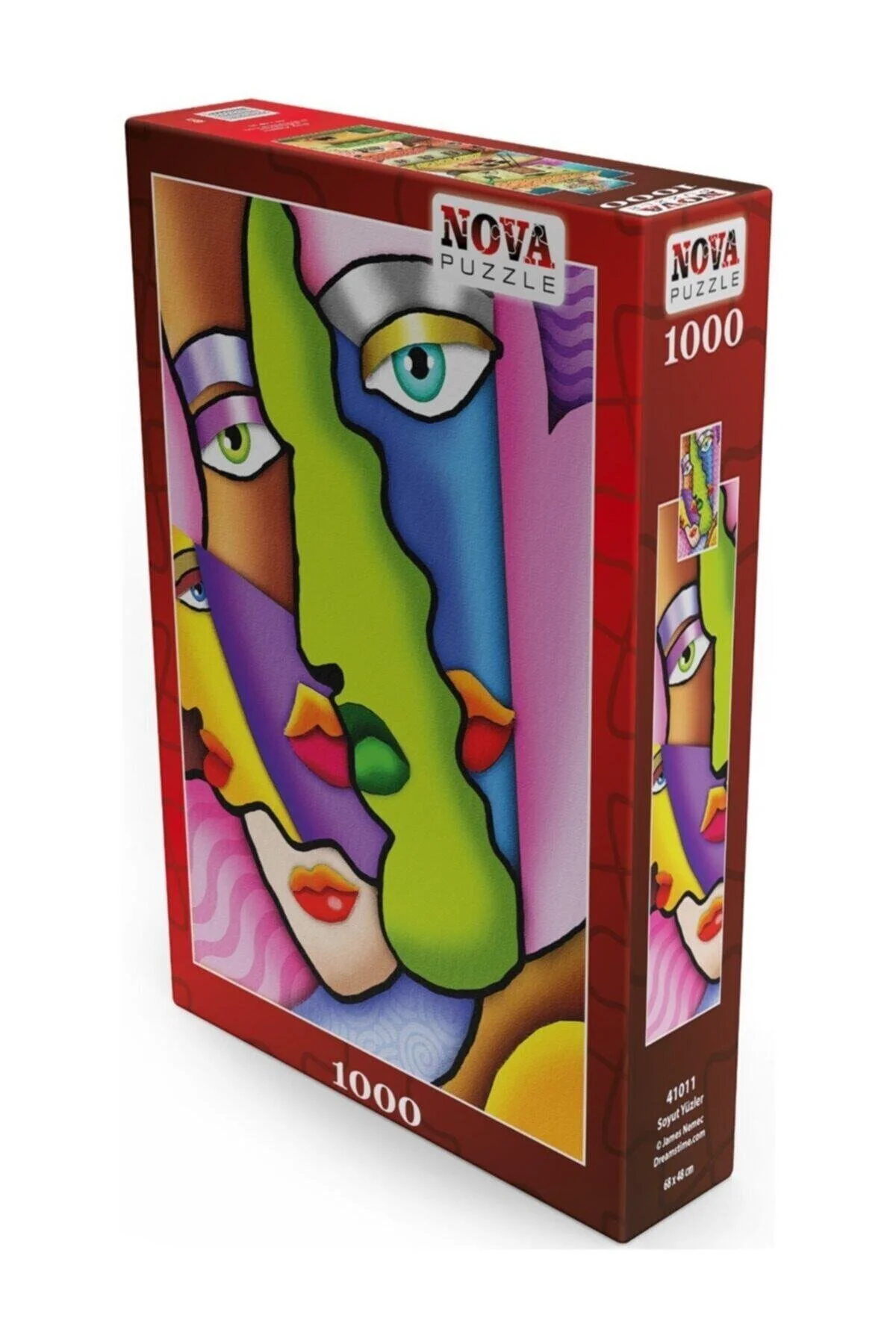 پازل چهره های انتزاعی رنگارنگ NOVA 1000 PIECE JAMES NEMEC از ترکیه Nova Puzzle
