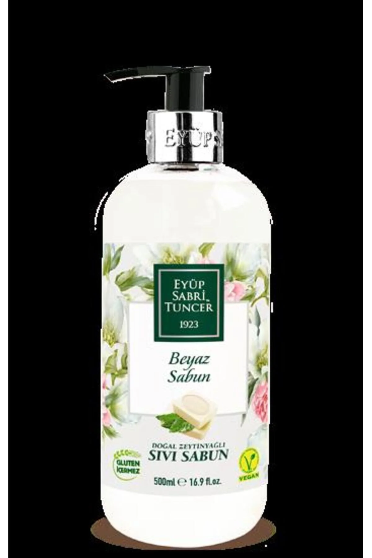 صابون مایع طبیعی با روغن زیتون 500 میلی لیتری سفید ایوب صبری تونجر Eyup Sabri Tuncer
