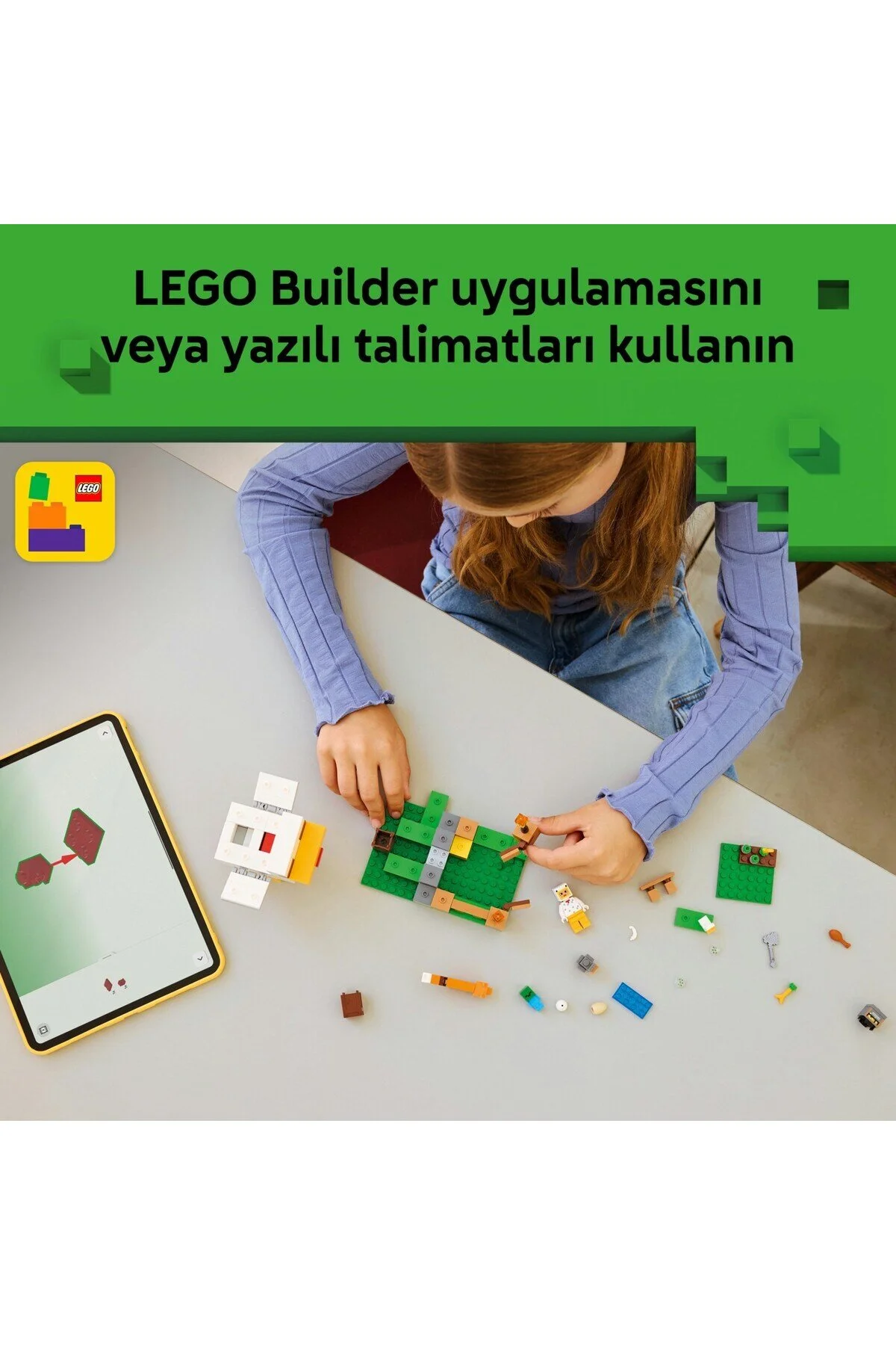 اسباب بازی Minecraft مزرعه مرغ 21585 با 233 قطعه رنگی و جذاب لگو Lego