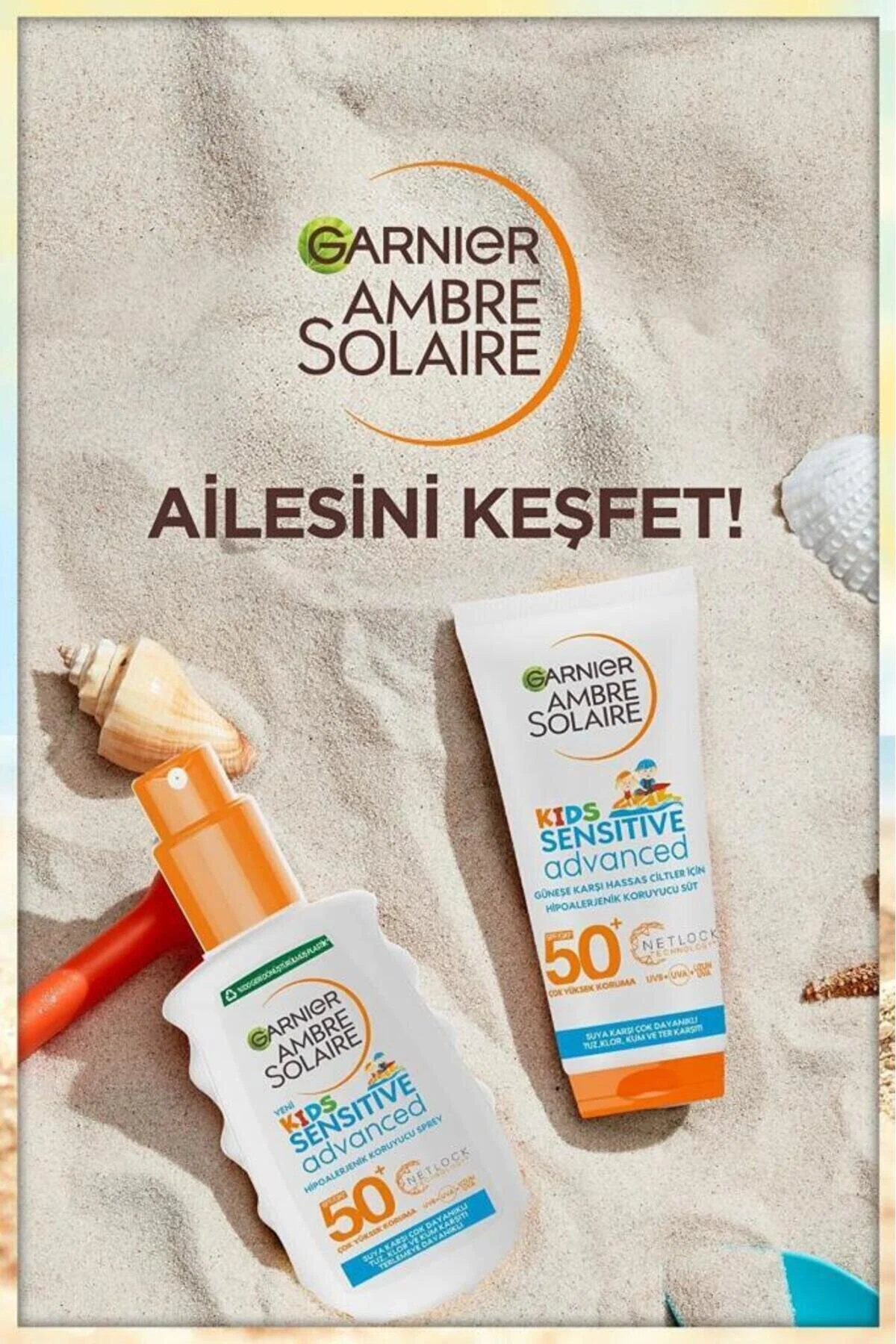 Garnier کرم ضدآفتاب حساس پوست کودک آمبر سولر حساس پیشرفته SPF50 + 175ml