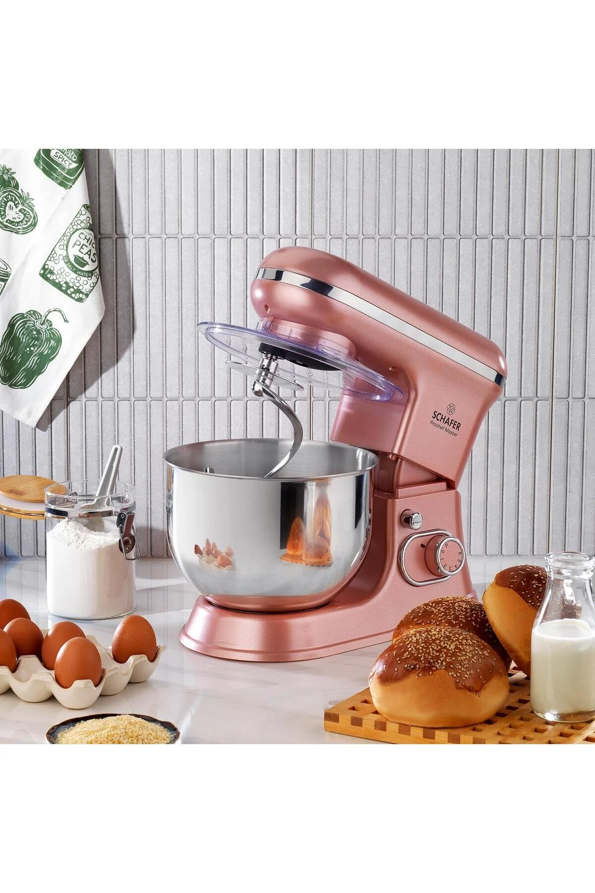 میکسر و ست PROCHEF XL STAND MIXER 5LT 6 قطعه Schafer