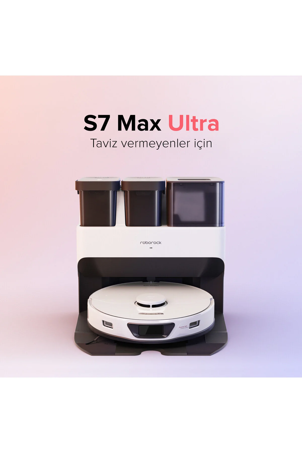 جاروبرقی رباتیک S7 Max Ultra روبوراک هوشمند مدل سفید