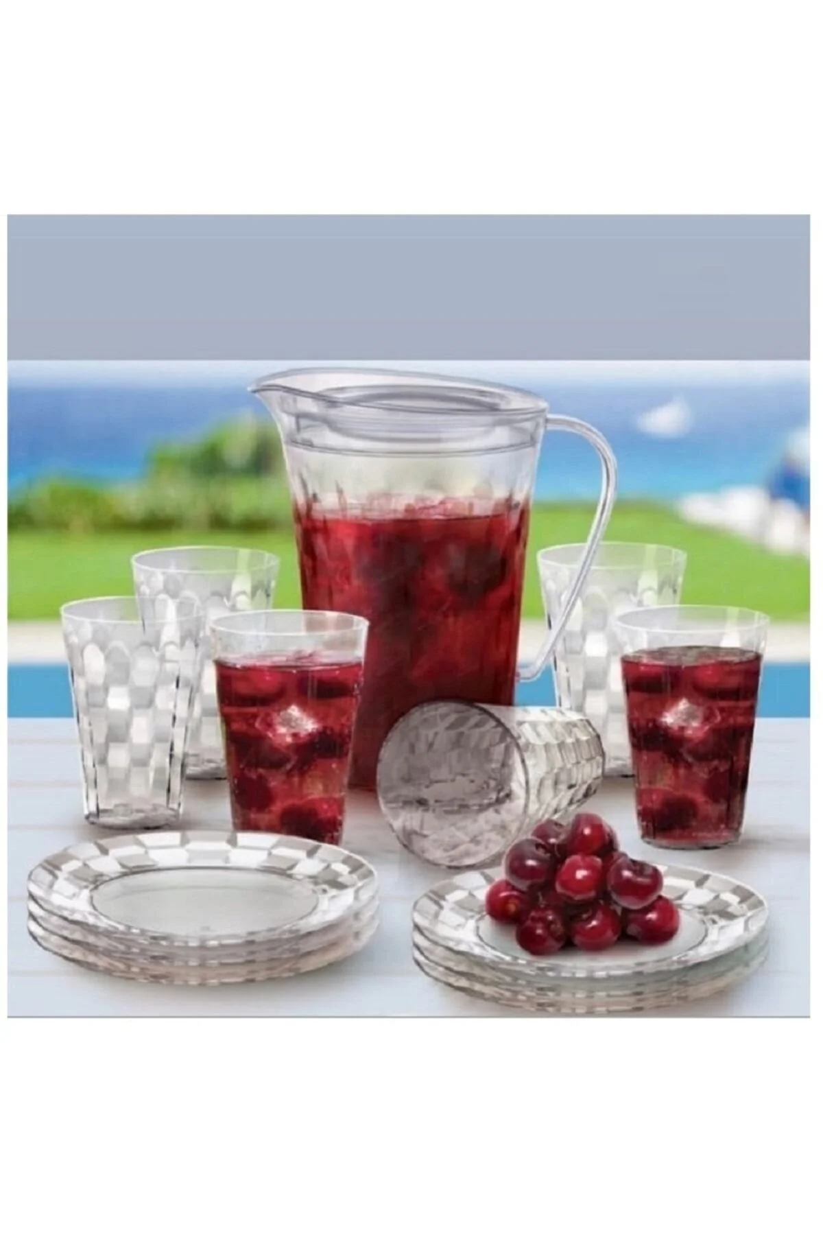لیوان نارنجی جام الماس 2 قطعه 475 میل فنجان شفاف  Tupperware