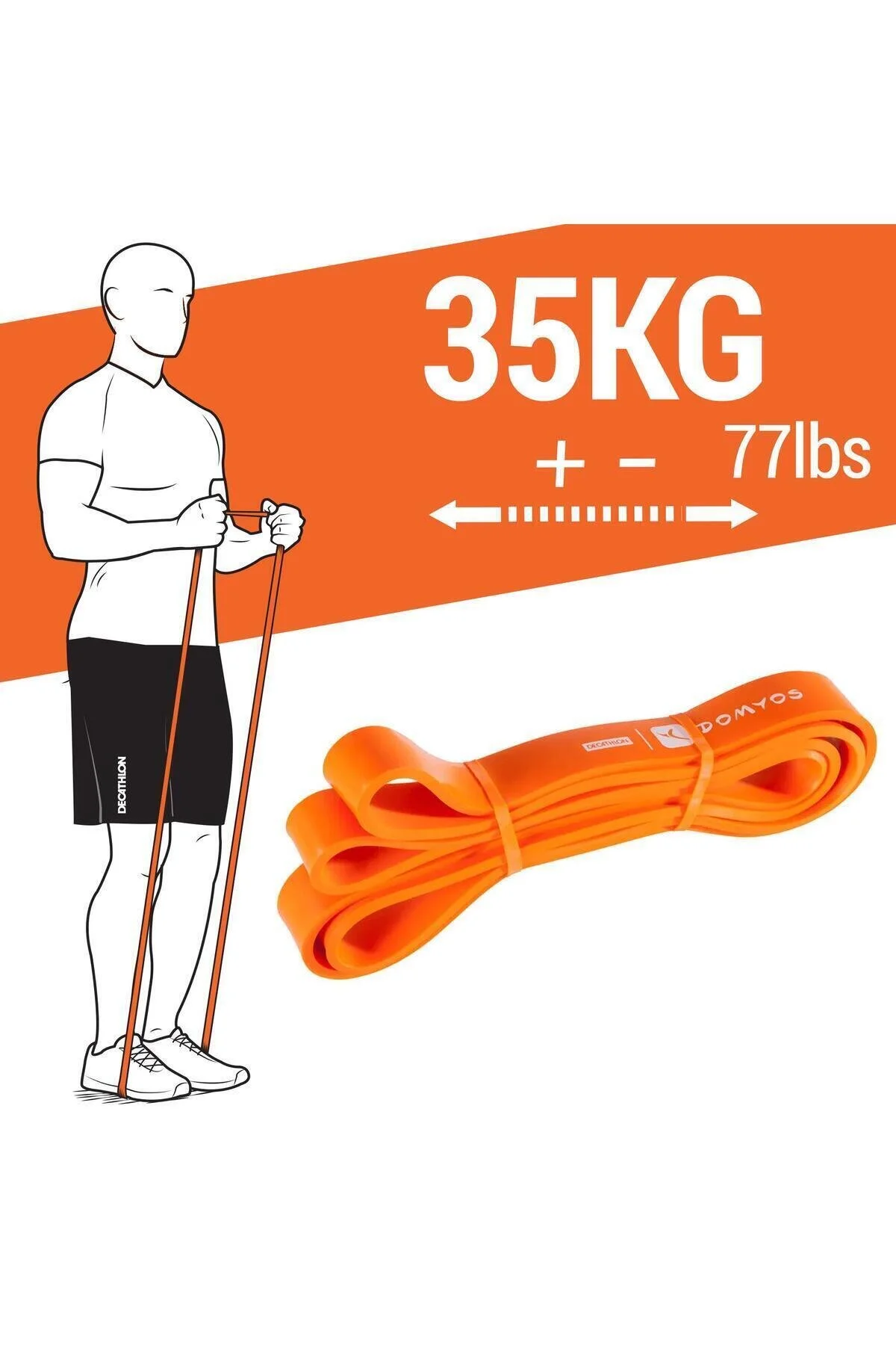 خرید باند مقاومتی 35 کیلوگرمی (نارنجی)   Decathlon