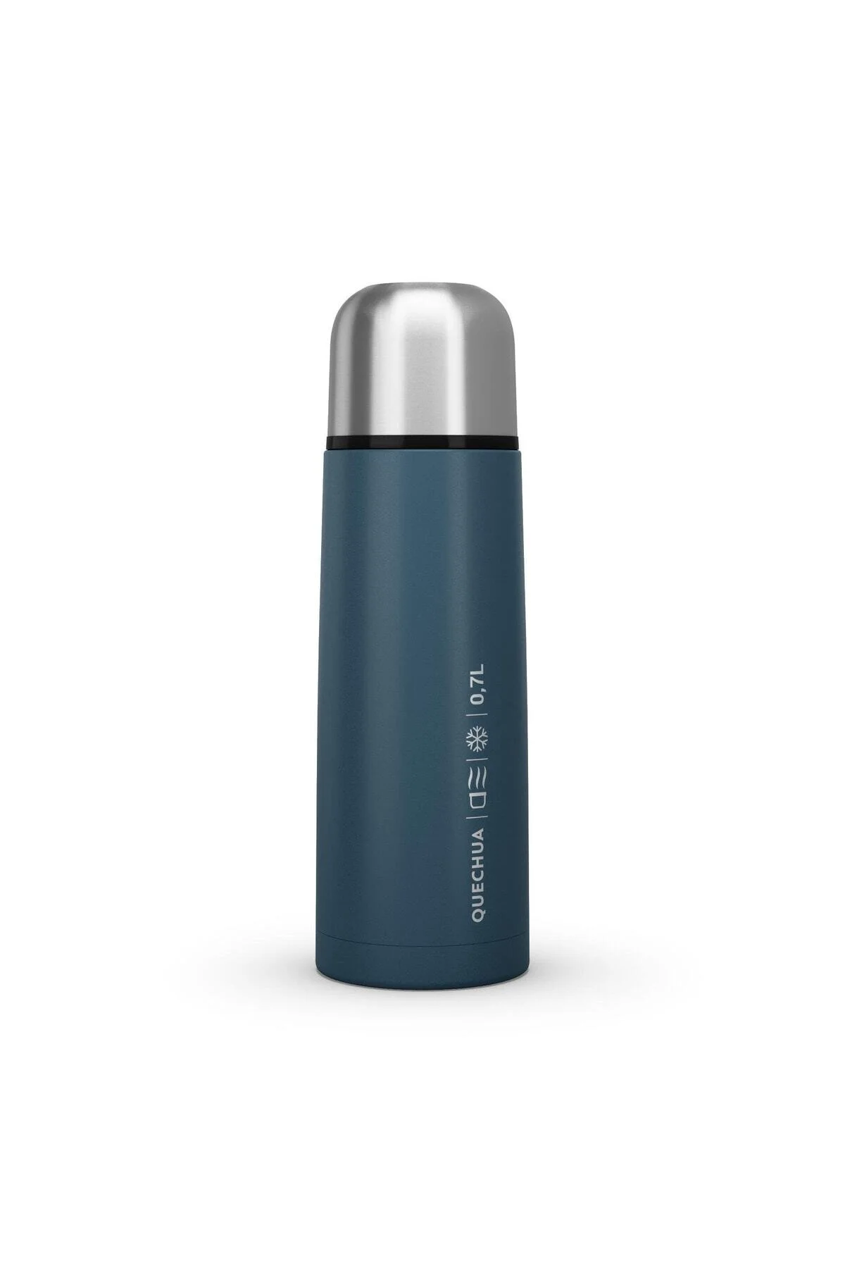 فلاسک قمقمه فولادی ضد زنگ در فضای باز 0.7 لیتر آبی اورجینال Decathlon