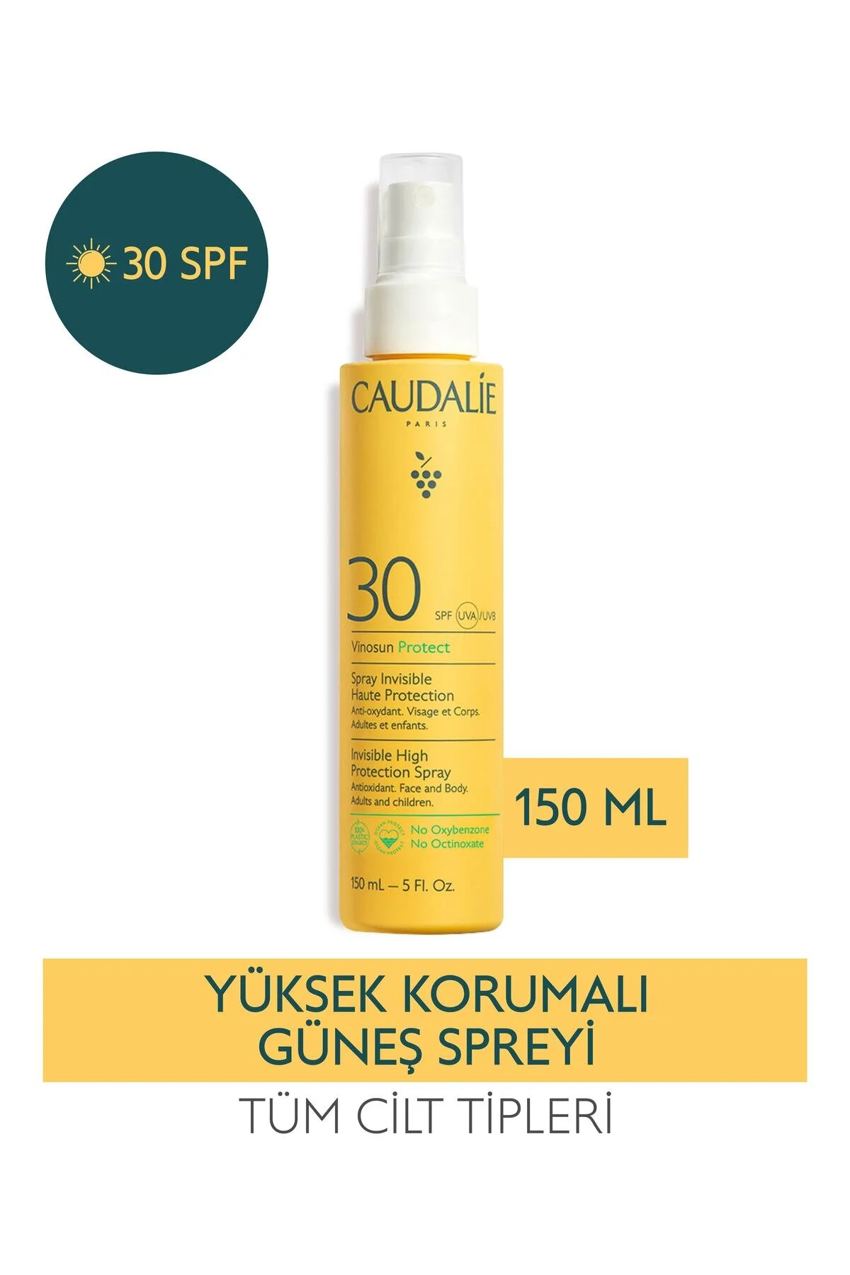 Caudalie اسپری ضد آفتاب Vinosun Protect SPF30 ضد آب 150میل