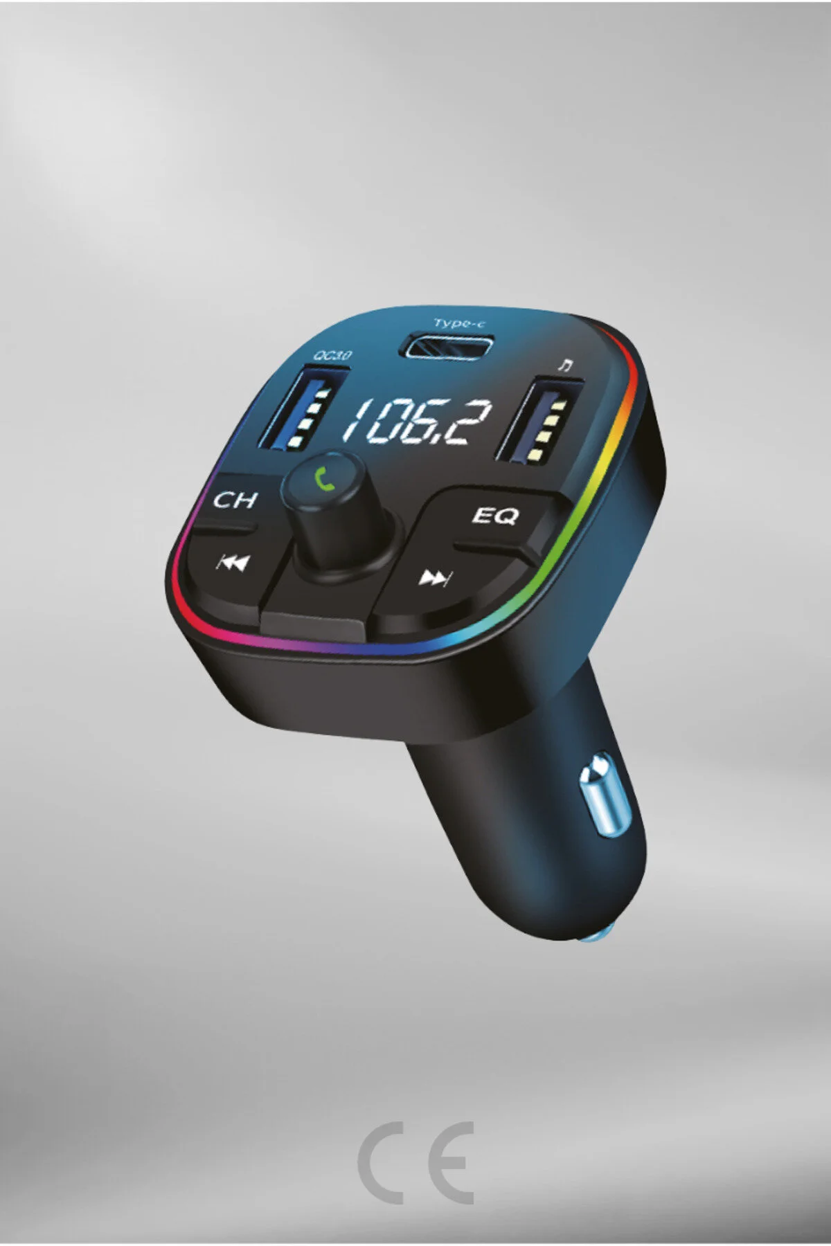 اف ام ترنسمیتر مدولاتور بلوتوث FM فرستنده فندکی 20 واتی شارژر PD برای خودرو EVAX