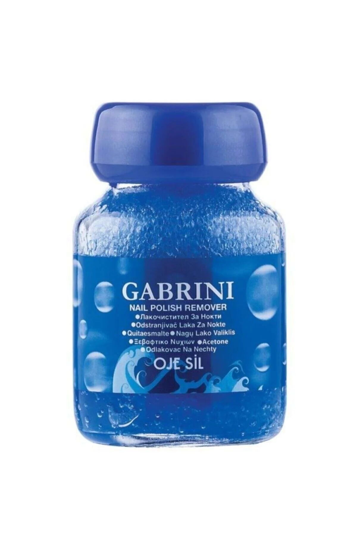 پاک کننده لاک ناخن بطری شیشه ای استون طبیعی Gabrini