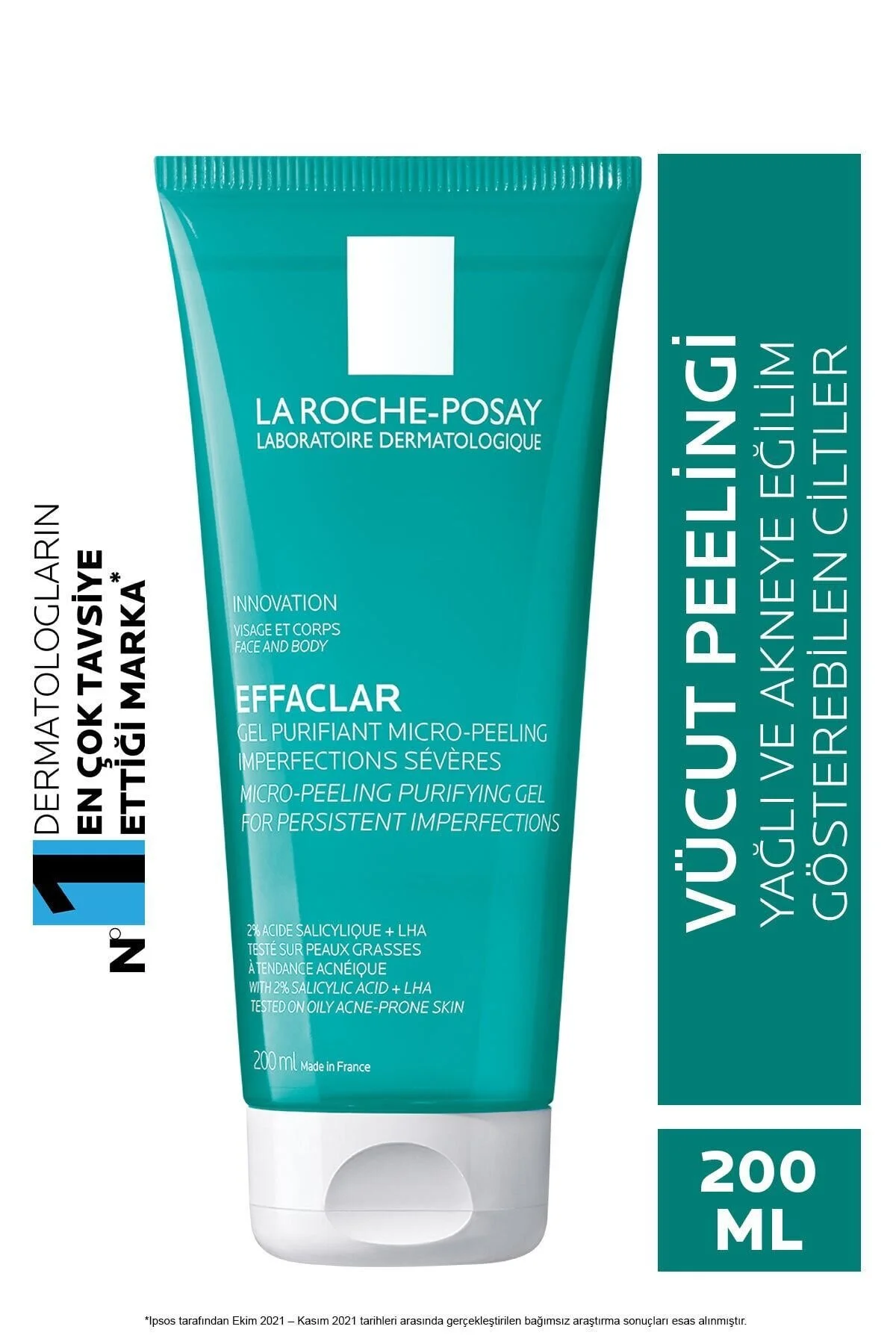 La Roche Posay ژل تمیزکننده میکرو پیلینگ افاکلار 200 میلی لیتر برای صورت و بدن