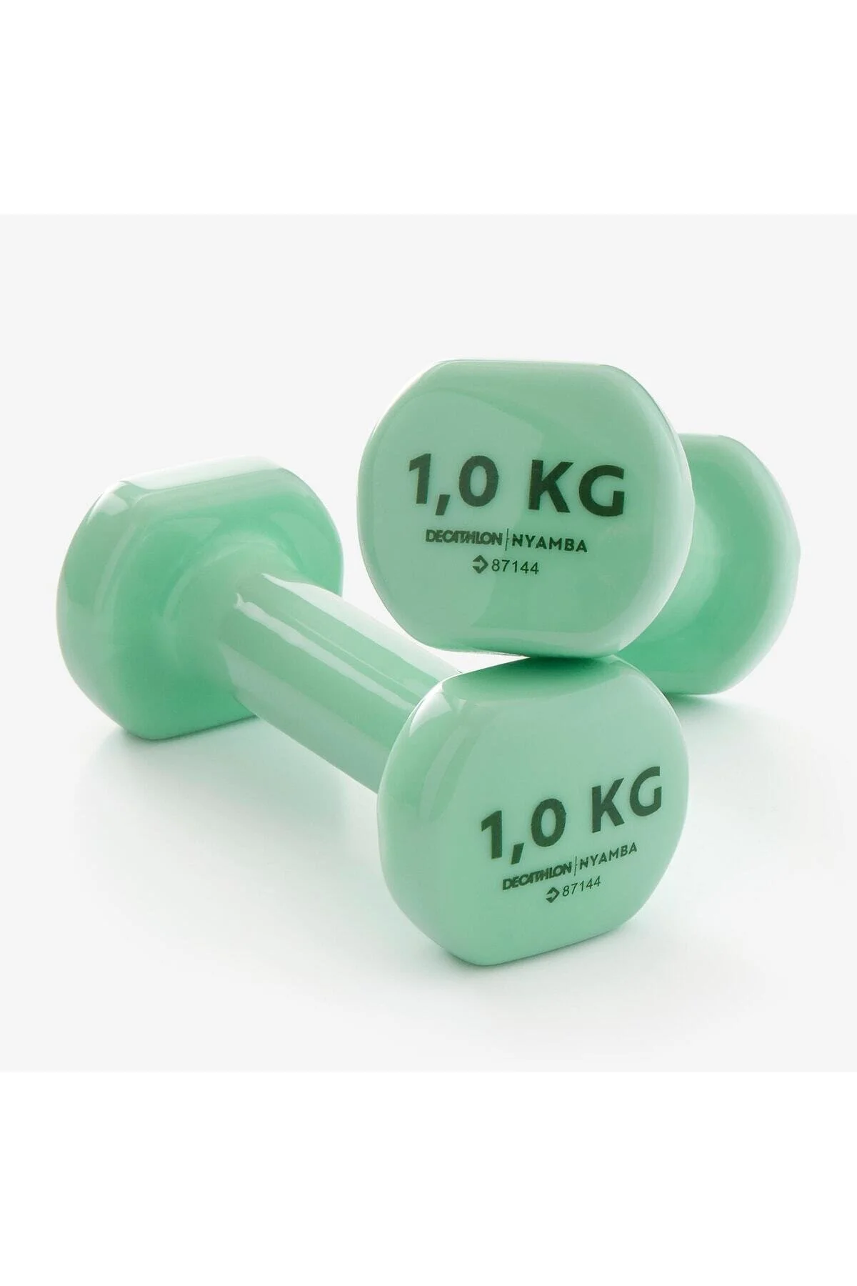 دمبل و صفحه وزنه سبز 1 کیلوگرم X2 آموزش تناسب اندام دکتلون Decathlon