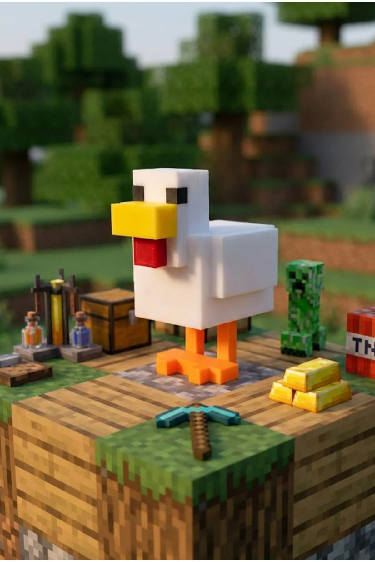 اسباب بازی های فیگور دیگر مدل مرغ MINECRAFT اورجینال Shaddshop