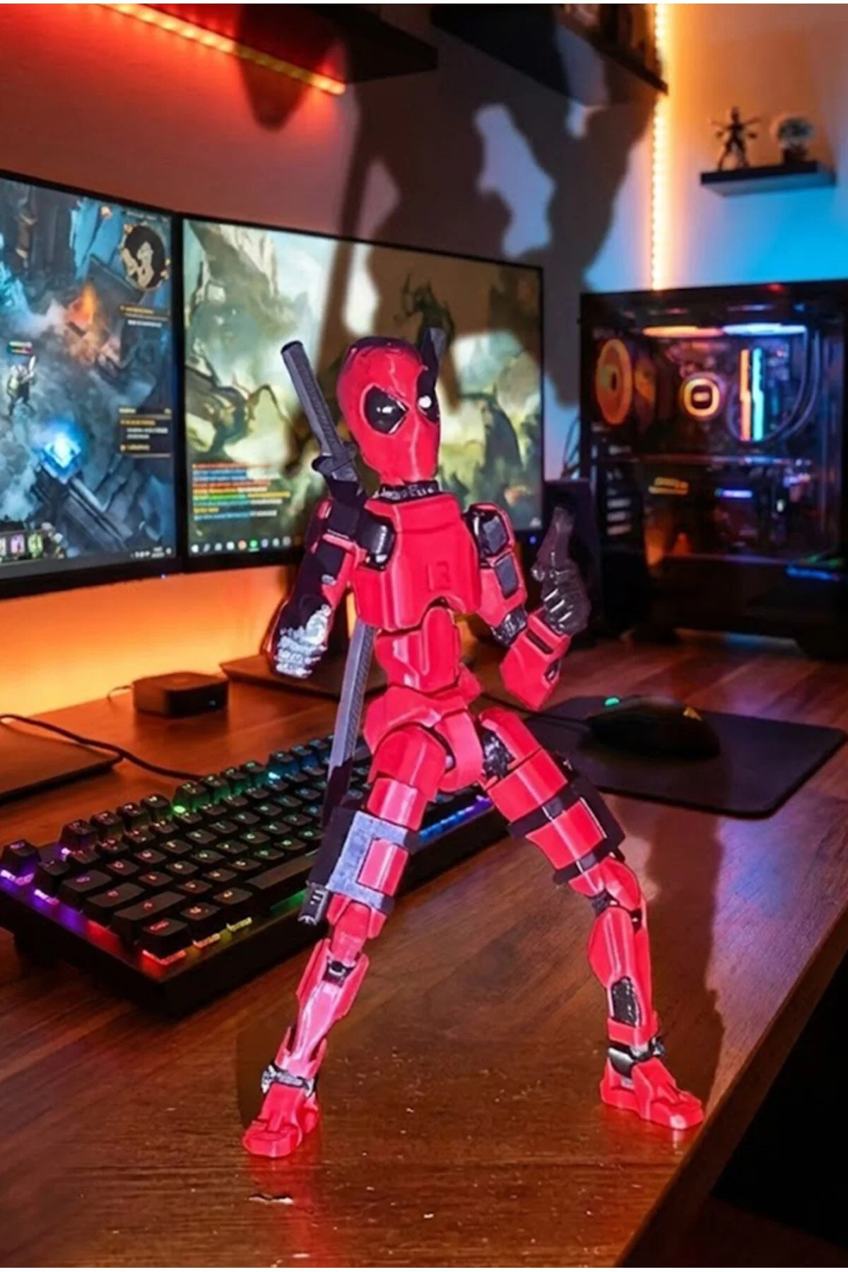 اسباب بازی های فیگور دیگر شکل اسباب‌بازی تغییر DEADPOOL 13 DUMMY با همه مفاصل متحرک مجموعه اسلحه گنجانده شده است از ترکیه Shaddshop
