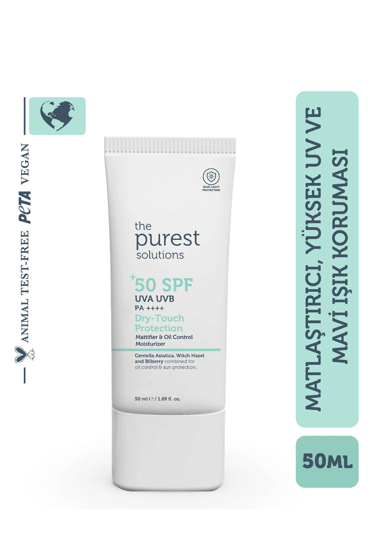 کرم ضد آفتاب مات کننده پوست های چرب و مختلط حجم 50 میلی لیتر پیورست سولوشن The Purest Solutions