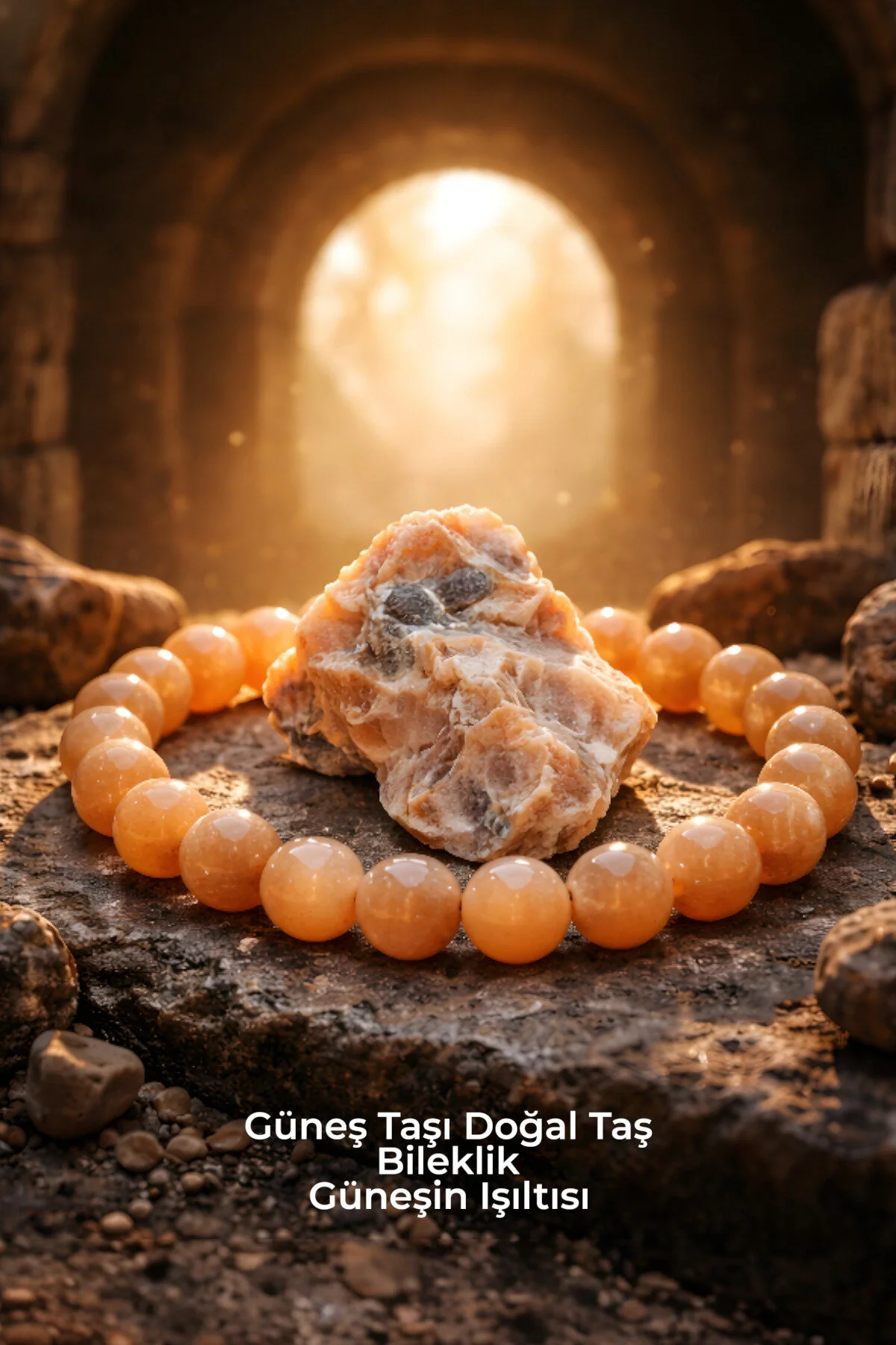 دستبند فشن سنگ طبیعی سان استون شادی و 8 میلی متری SUNSTONE یک هدیه است. beautifulnaturelstones