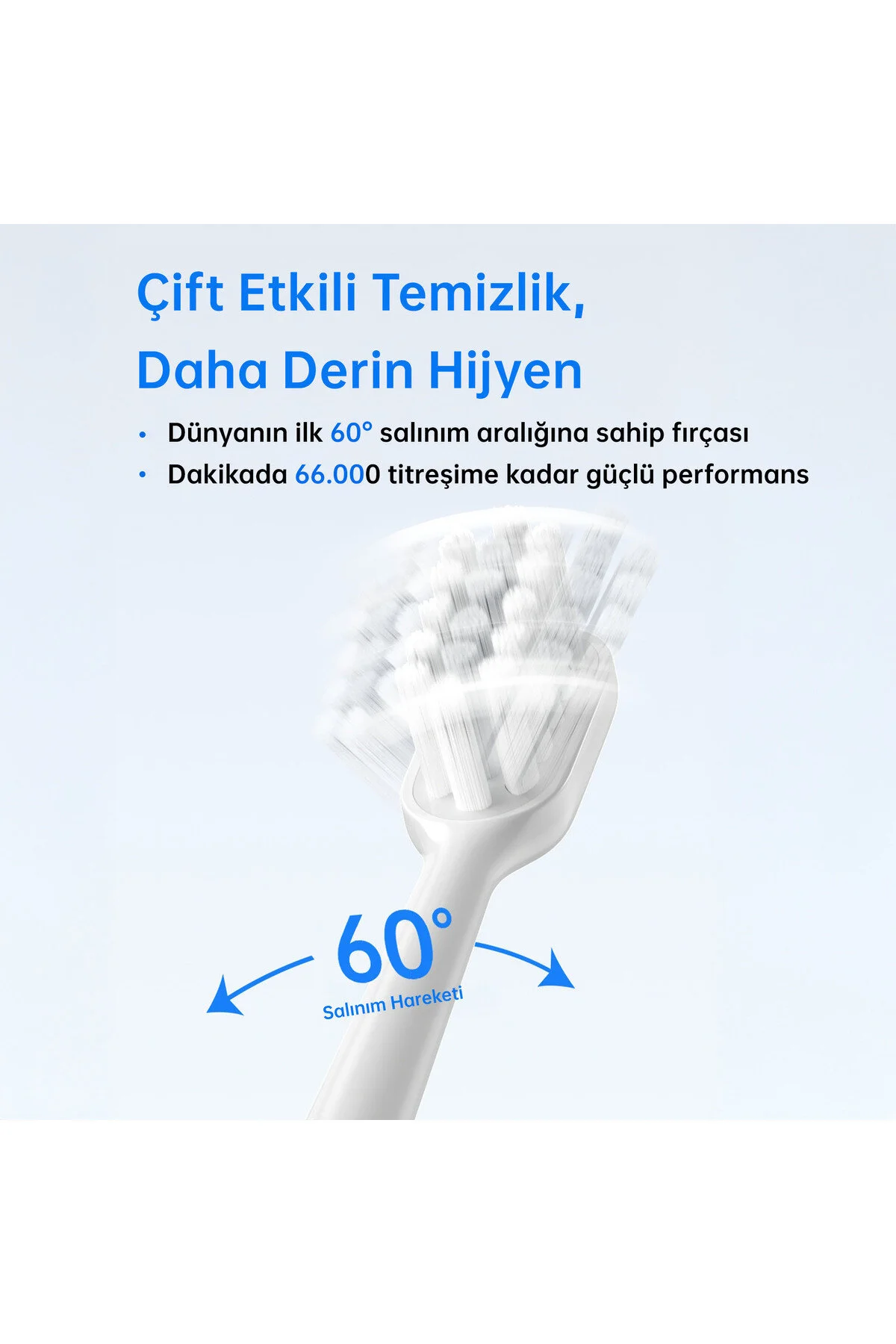 مسواک شارژی برقی موج آبی اورجینال Laifen