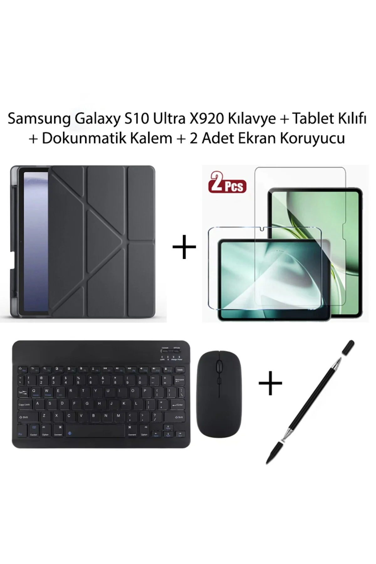 کاور تبلت قاب پایه قلم لمسی و مجموعه صفحه کلید سامسونگ GALAXY S10 ULTRA 14.6 اینچی سازگار Yesnıce