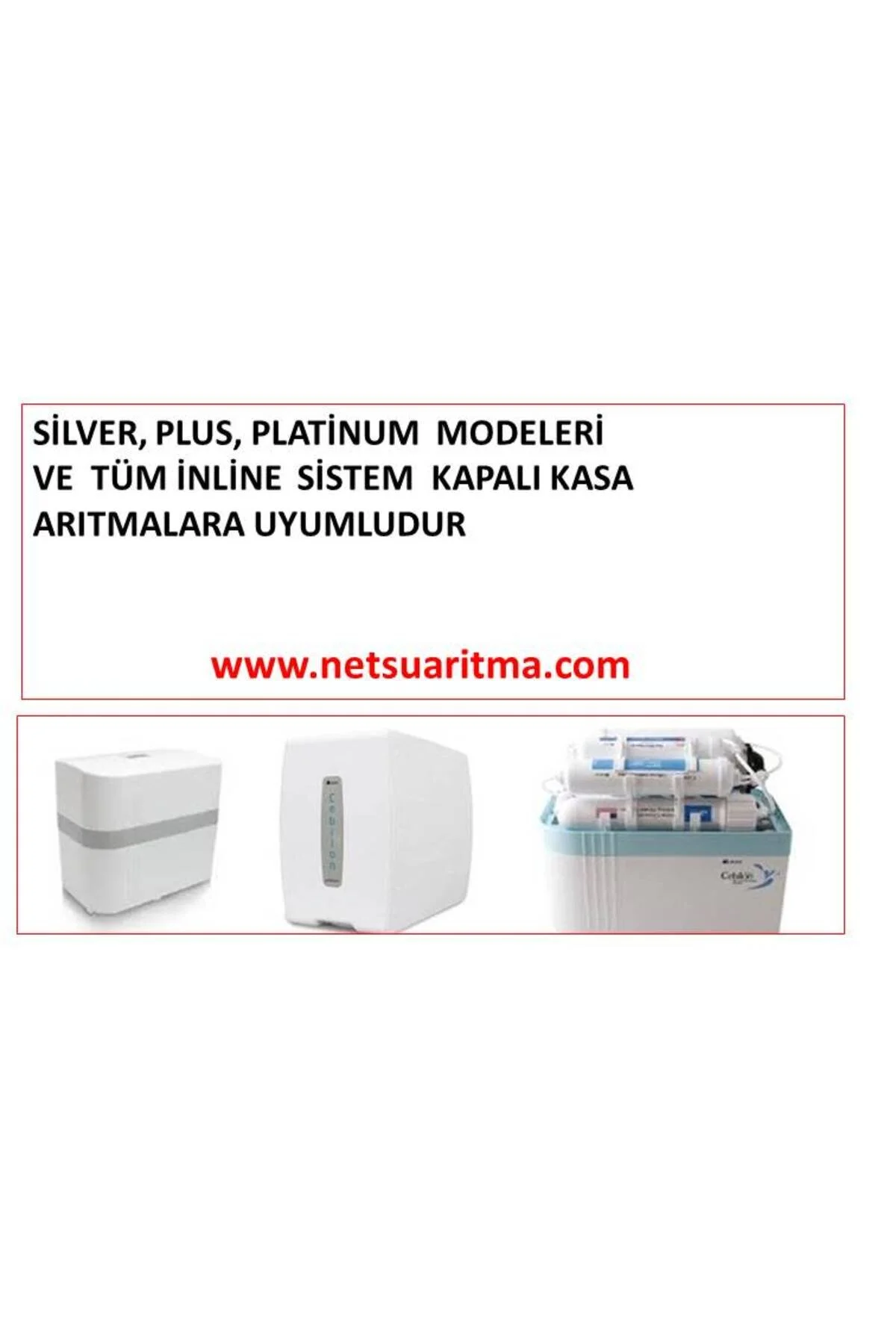 لوازم جانبی تصفیه کننده آب فیلتر NSF LI IHLAS AURA CEBILON PLUS SILVER PLATINUM AND ALL CLOSED CASE 5 netsu arıtma