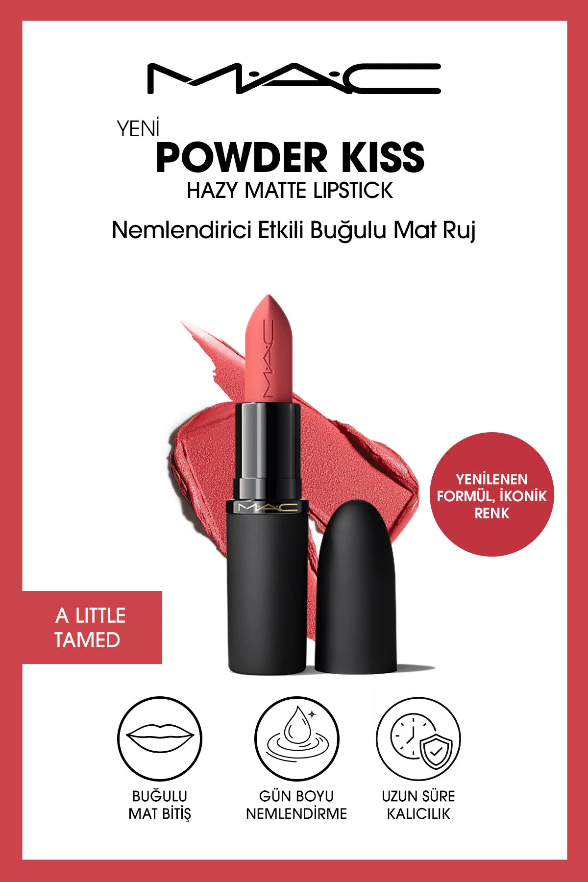 رژ لب پودری مک Powder Kiss مدل A Little Tamed حجم 3 گرم