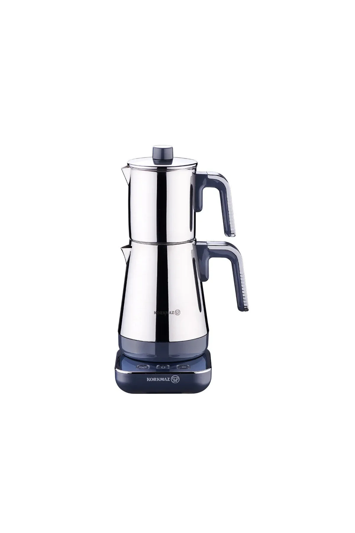 چای ساز قوری برقی MODERNA GREY CHROMIUM KORKMAZ