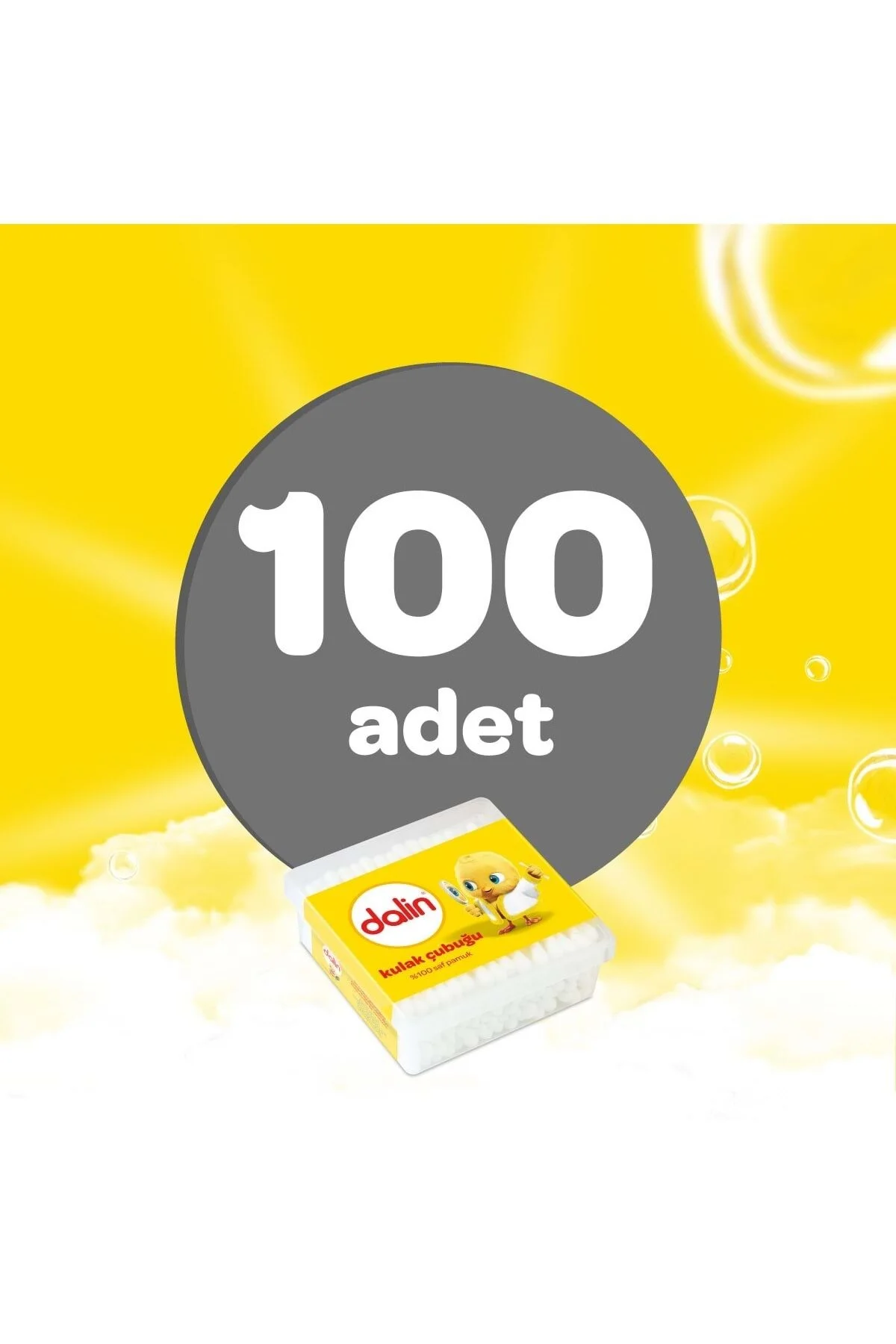 گوش پاک کن پنبه‌ای 100 عددی با کیفیت عالی دالین Dalin