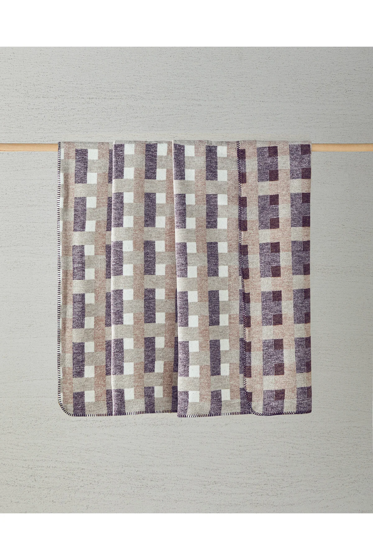 پتوی دو نفره کرم پتو مگنت BORDEAUX 200X220 English Home