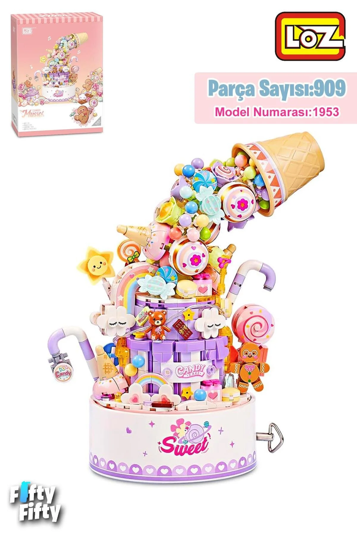 لگو و اسباب بازی های ساخت محور ست ساختنی LOZ LED MUSIC BOX CAKE 909 PIECE TOY CONSTRUCTION FFLZ 1953 از ترکیه Vagonlife
