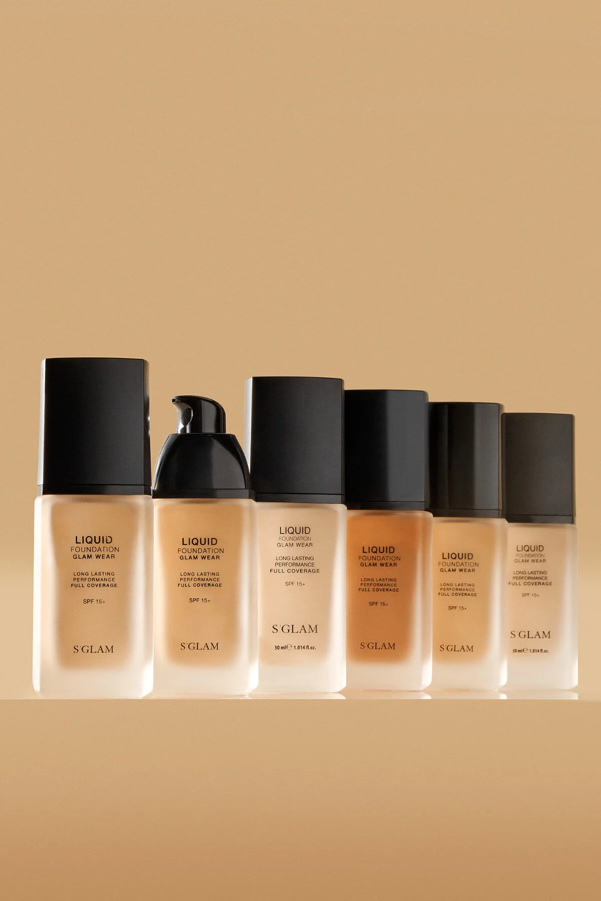 کرم پودر مایع رنگ بژ مدل MEDIUM با SPF15 و حجم 30 میلی لیتر S'GLAM