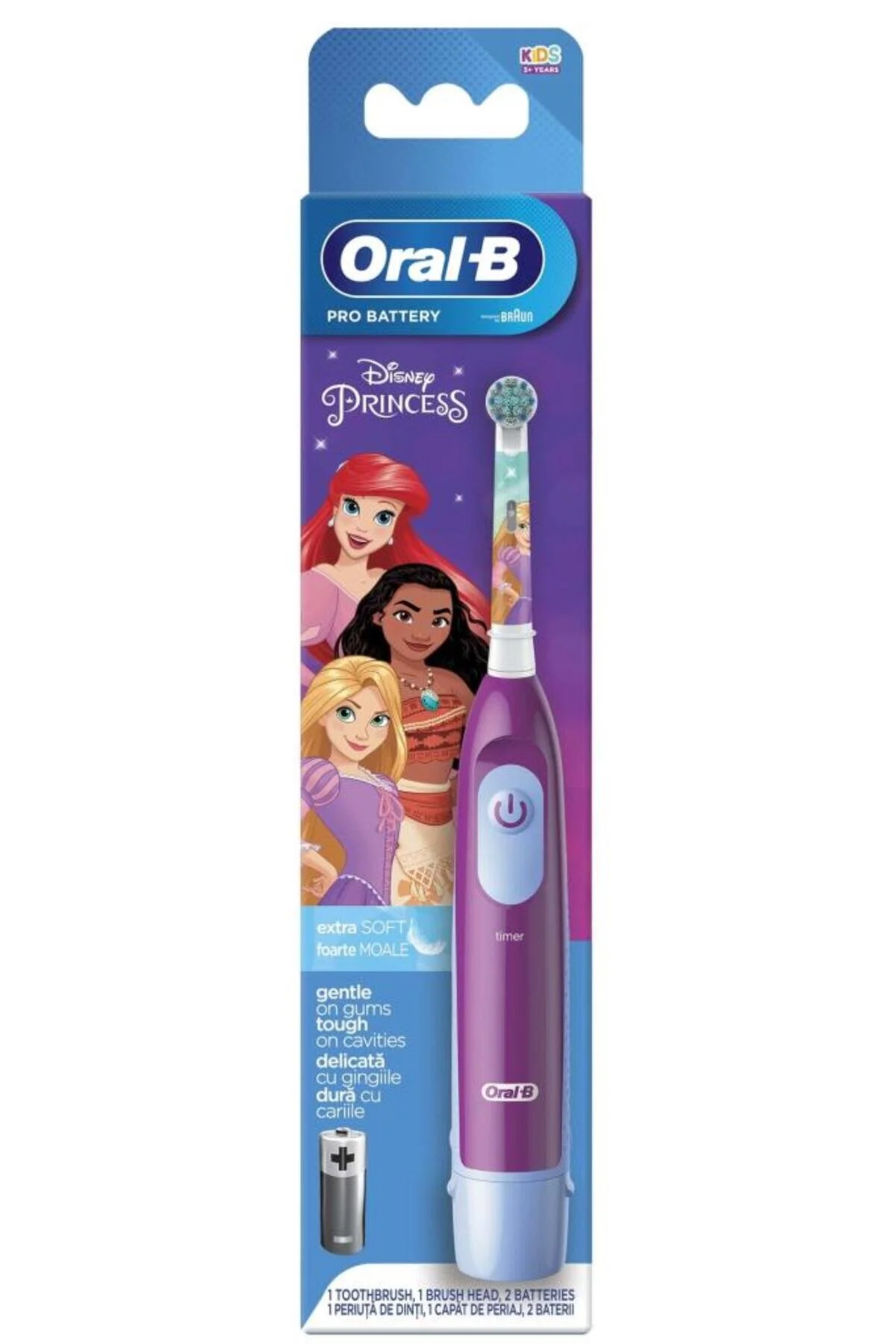 مسواک شارژی دخترانه و پسرانه بچگانه برقی باتری بچه های پرنسس Pro Battery  Oral-B