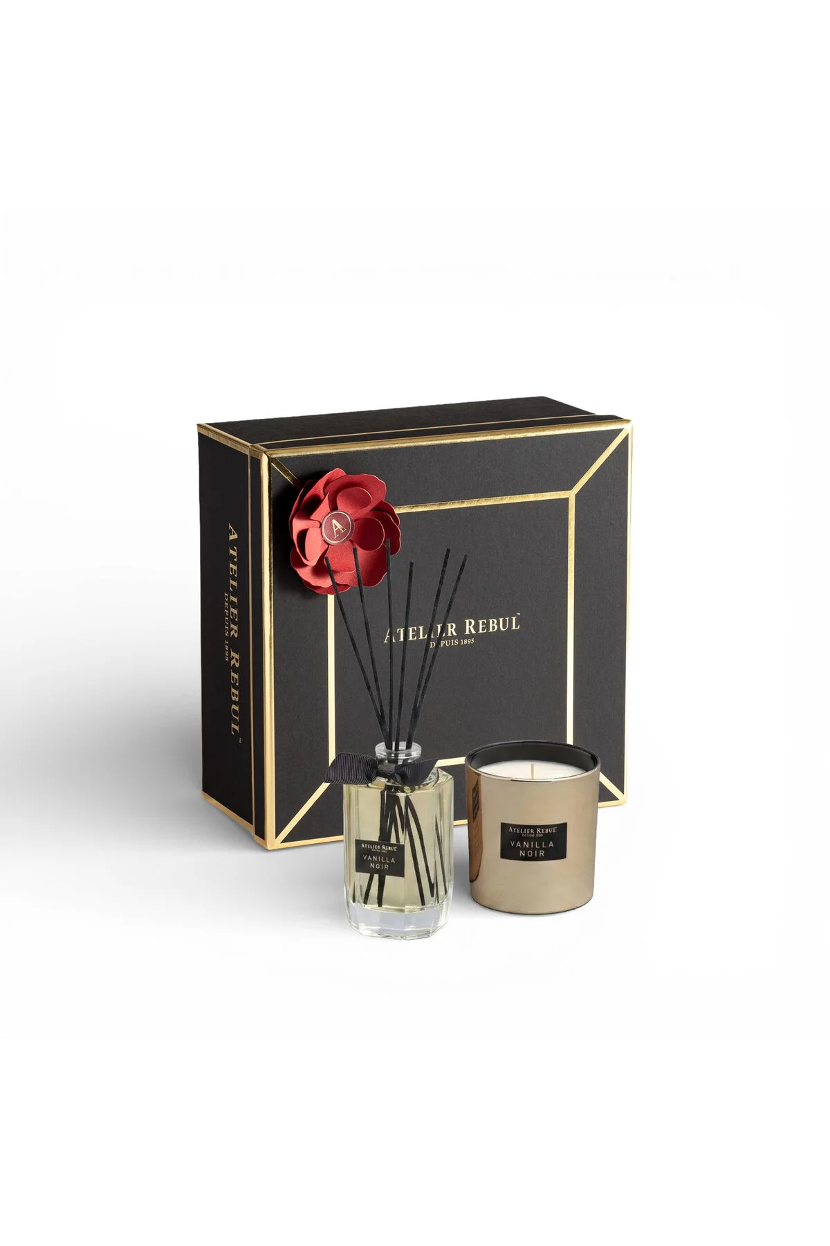 خوشبوکننده اتاق مجموعه هدیه عطر خانگی وانیلی NOIR Atelier Rebul