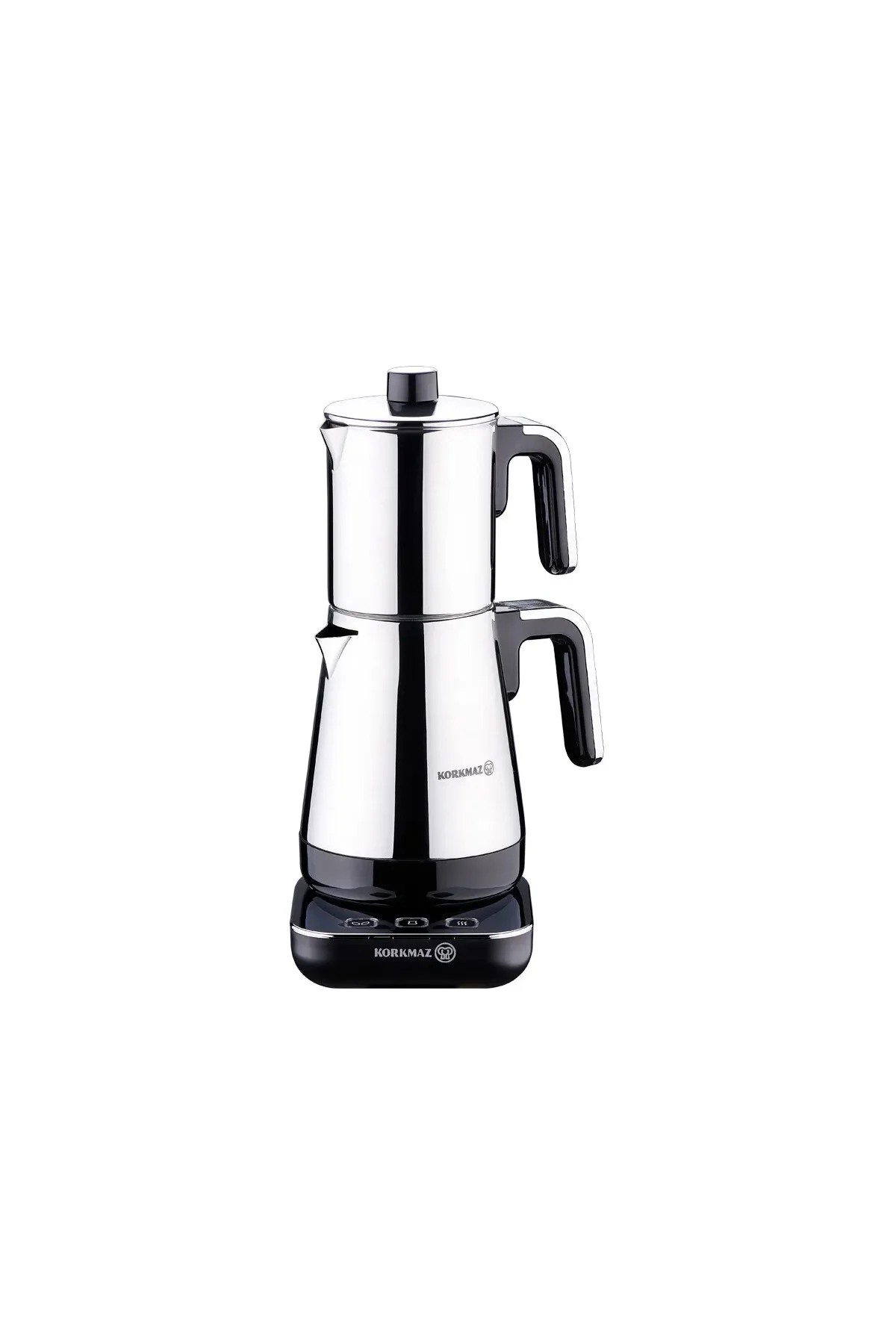 چای ساز A850 02 MODERNA ELECTRIC OPTION BLACK CHROME KORKMAZ