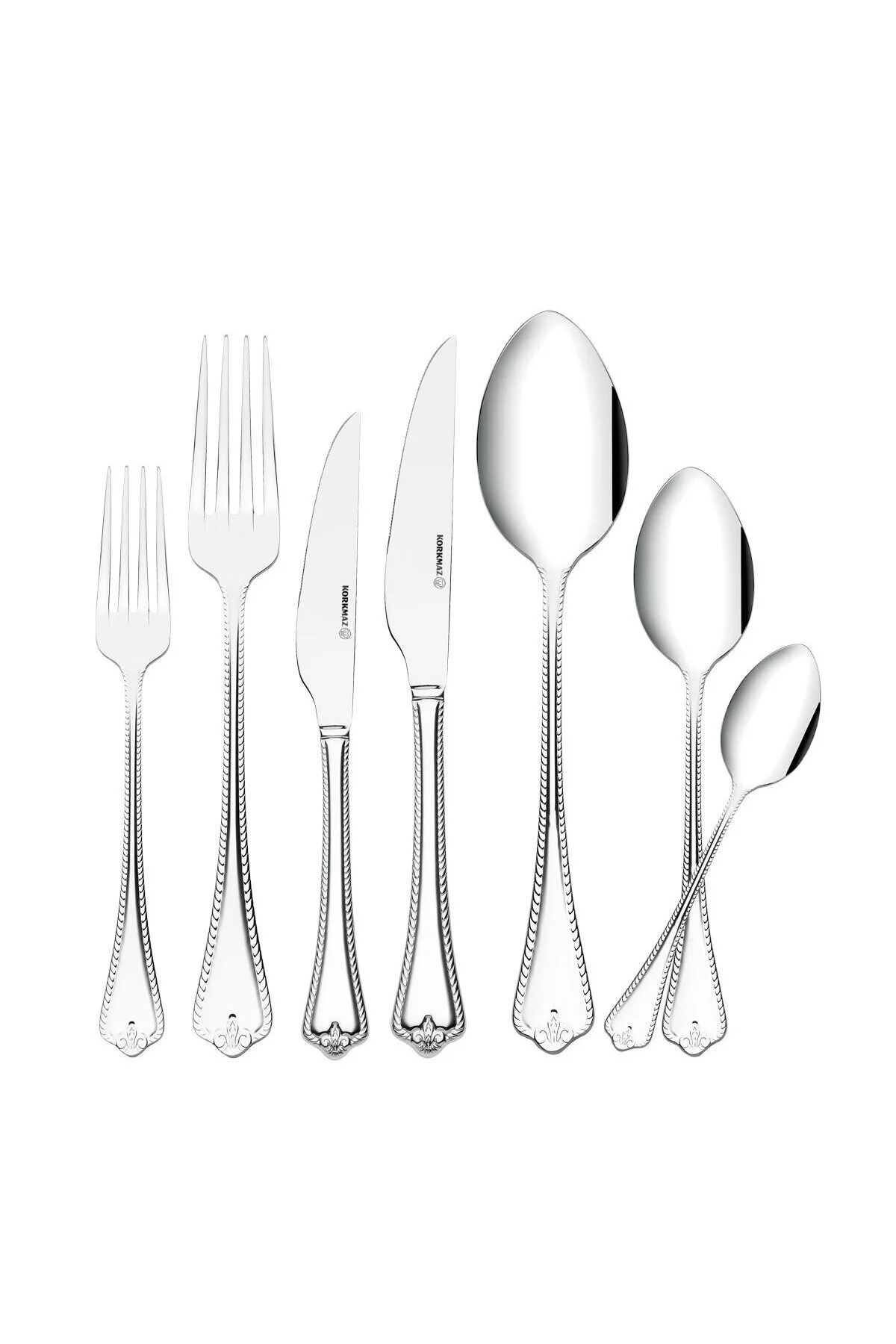 قاشق چنگال و چاقو MINA 84 PIECE FORK SPOON KNIFE مجموعه A2139 KORKMAZ