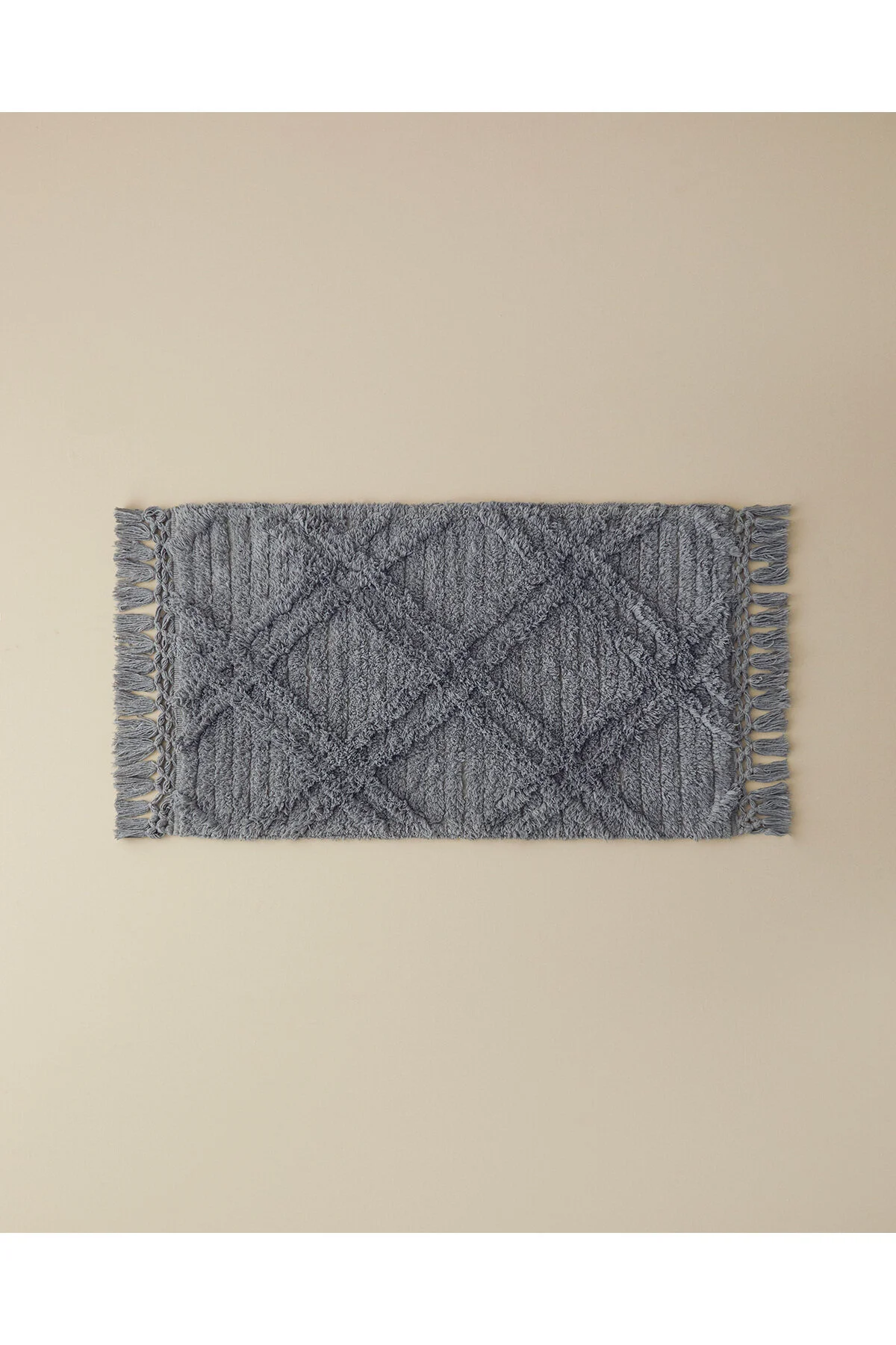 پادری حمام TASSEL CHECK BATH MATCH GREY English Home
