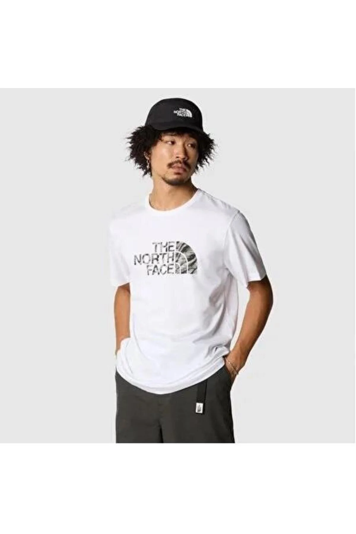 تی شرت مردانه یقه دور سفید مردان آسان T SHIRT The North Face