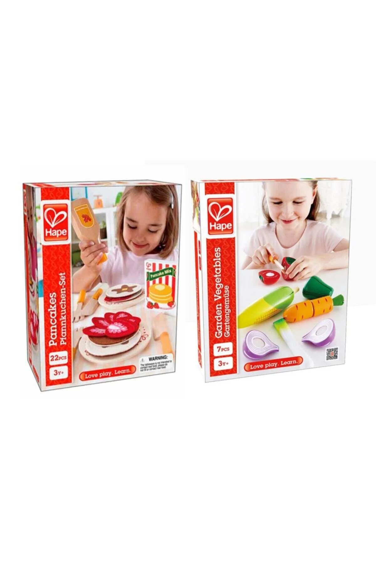 اسباب بازی های چوبی CALIMERA TOYS PANCAKE و برش سبزیجات 2LI مجموعه Hape