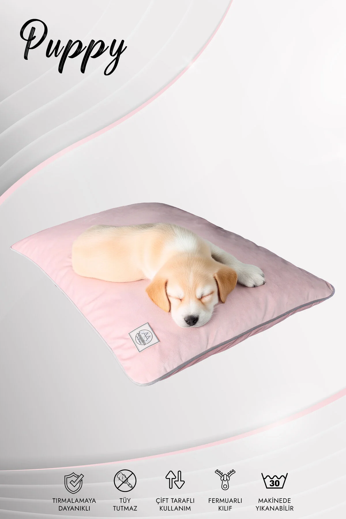 تخت گربه و سگ صورتی جای خواب توله خراش سرسخت پارچه پر از غلاف قابل جابجایی کوسن زمین  Jungolica Pet Products