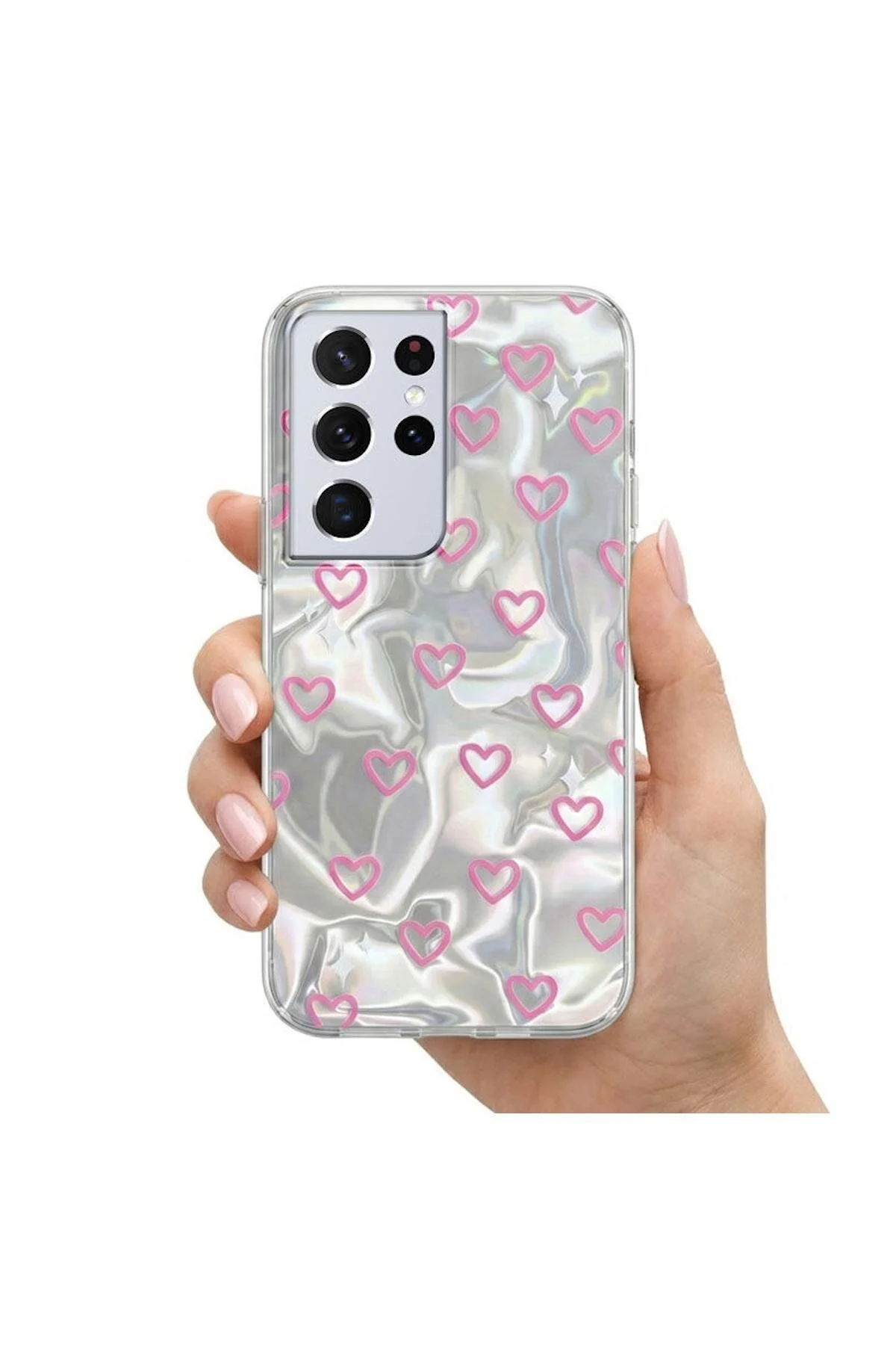 کاور و قاب سیلیکونی قلب صورتی ZEBANA SAMSUNG GALAXY S22 ULTRA COMPATIBLE CASE PINK اورجینال Zebana