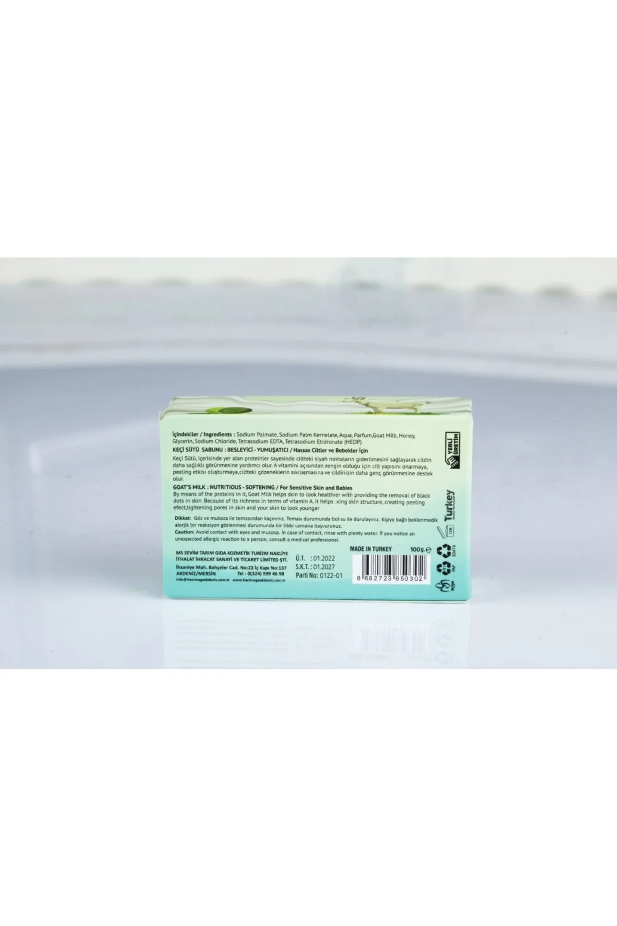 صابون جامد با شیر بز مدیترانهای 100 گرم Hanımağa