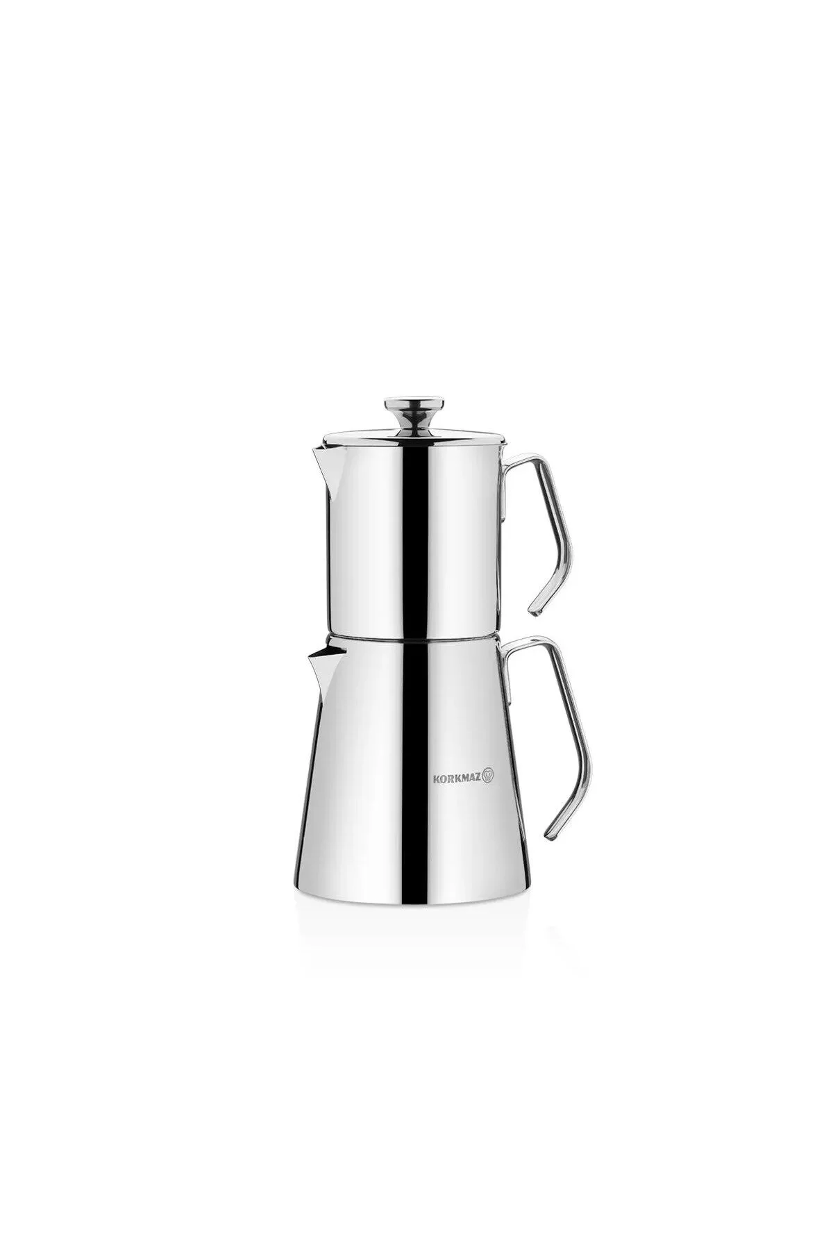 کتری قوری چای‌ساز سنتی مجموعه A225 AQUA TEAPOT PRESS FRENCH 0.9LT 1.5 LT. KORKMAZ