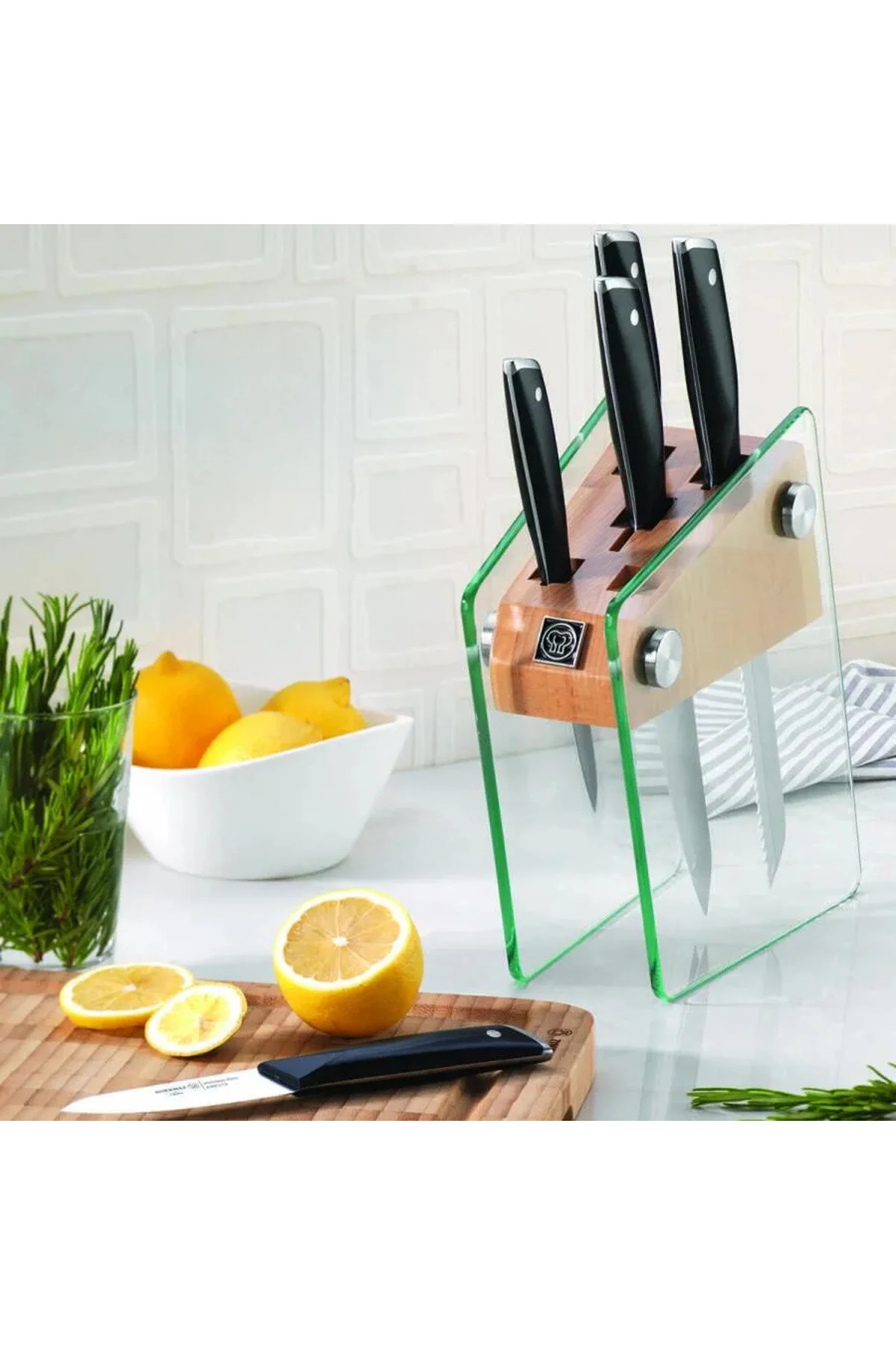 چاقو و ست چاقوی شیشه ای وترا مجموعه A685  KORKMAZ