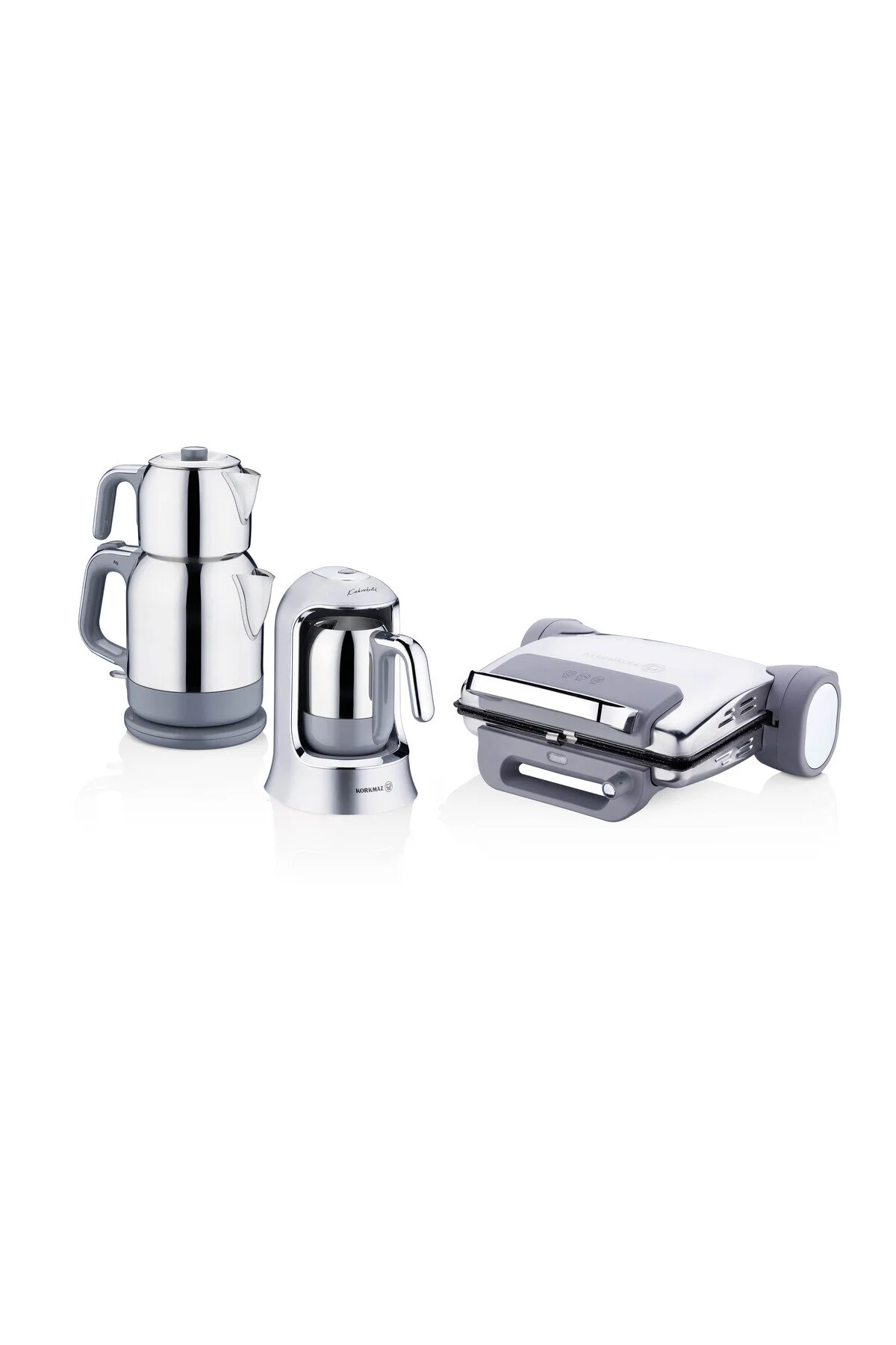 ست جهیزیه الکترونیکی A1858 INOX 7 قطعه الکترو مجموعه KORKMAZ
