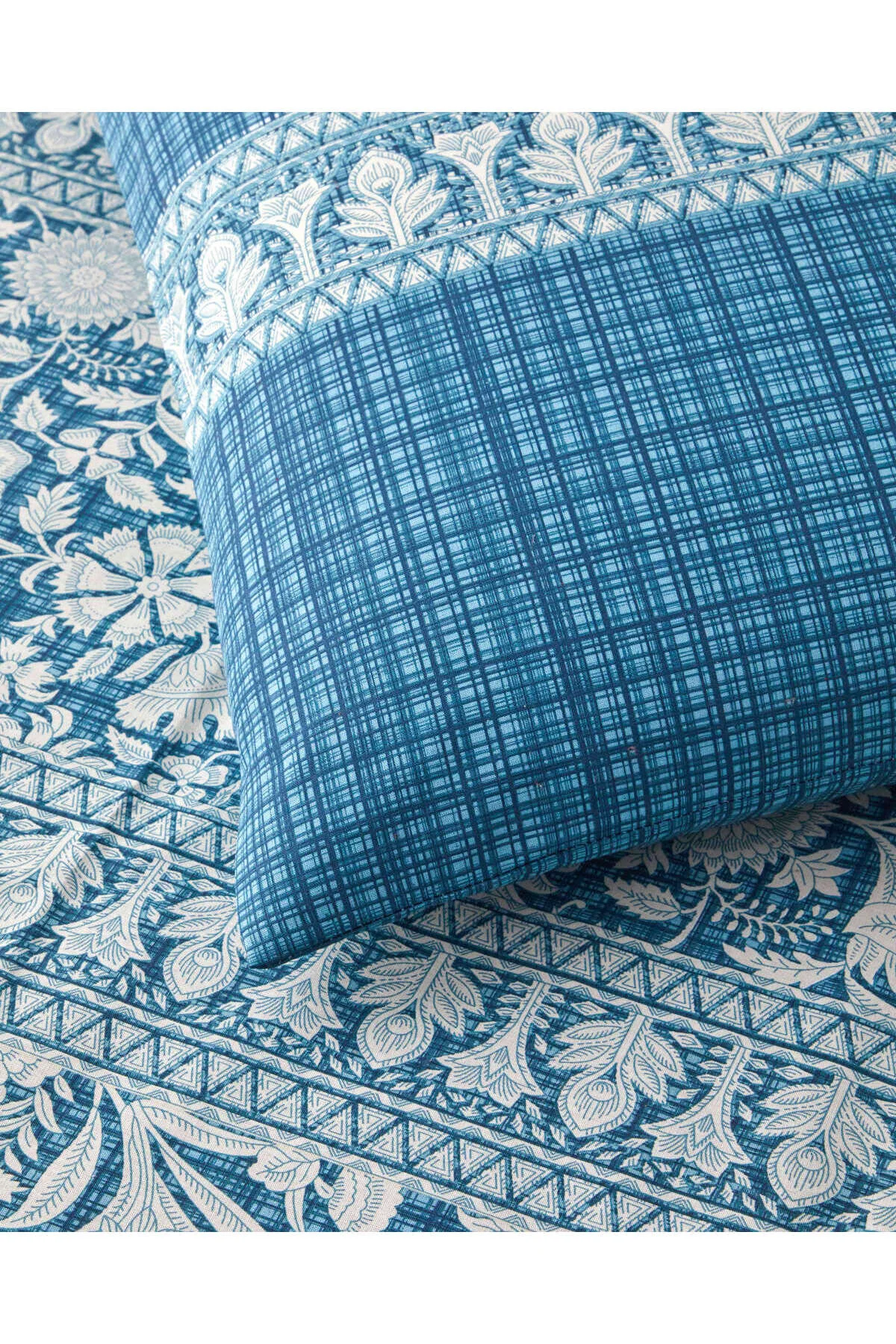 کاور لحاف دو نفره MYSTIC NOOR PAMUK DOUBLE DUVET COVER مجموعه 200X220 سانتی متر سبز English Home