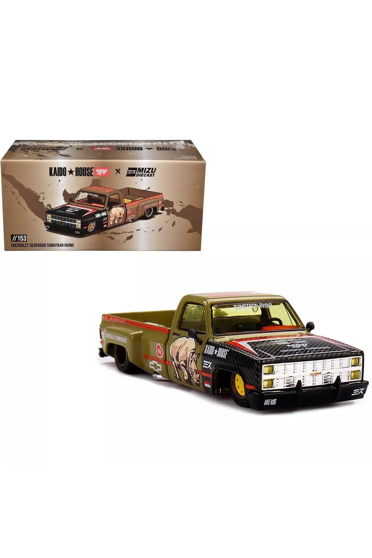 ماشین اسباب بازی 153 HOUSE X MINI GT CHEVROLET SILVERADO MIZU mini gt